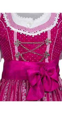 Nübler Dirndl Kinderdirndl 3-teilig Anja in Beere von Nübler 3 teiliges Set aus Dirndl, Bluse und Schürze, Kinder Tracht im Original bayerischen Stil