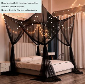 Houhence Moskitonetz Moskitonetz Fliegennetz Bett-Vorhänge quadratisch 210*190*240CM