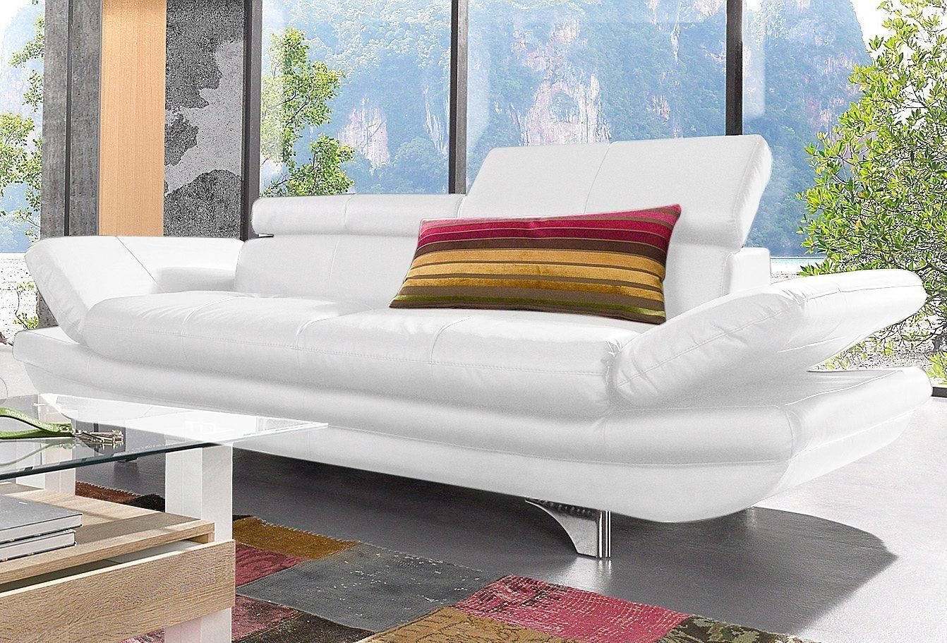 COTTA Polstergarnitur Enterprise, (Set), Set bestehend aus: 2-Sitzer mit Kopfteilverstellung & Hocker