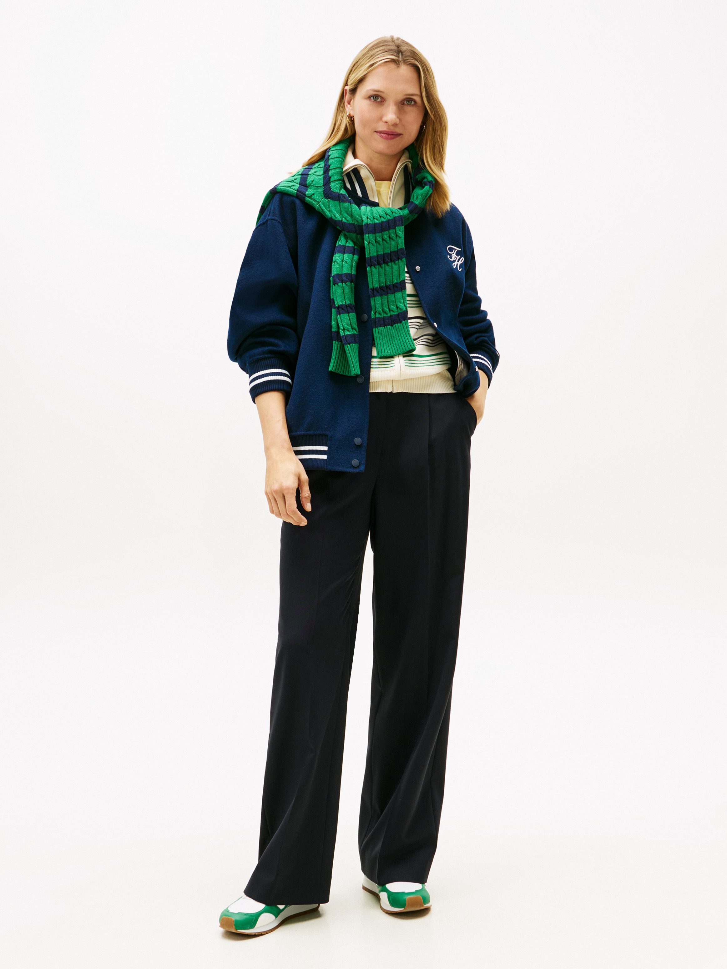 Tommy Hilfiger Anzughose TIMELESS WOOL WIDE LEG PANT mit Wolle