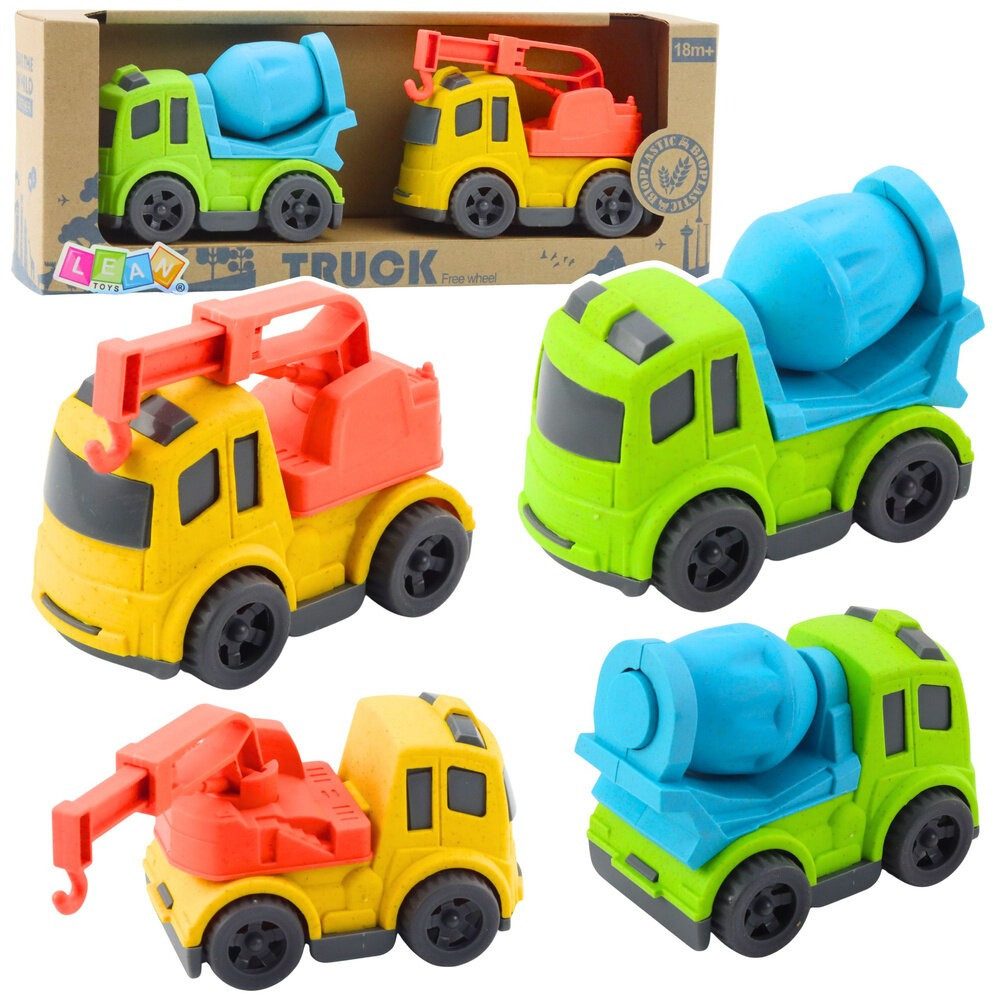LEAN TOYS Spielzeug-Betonmischer LeanToys Baustellenfahrzeug-Set