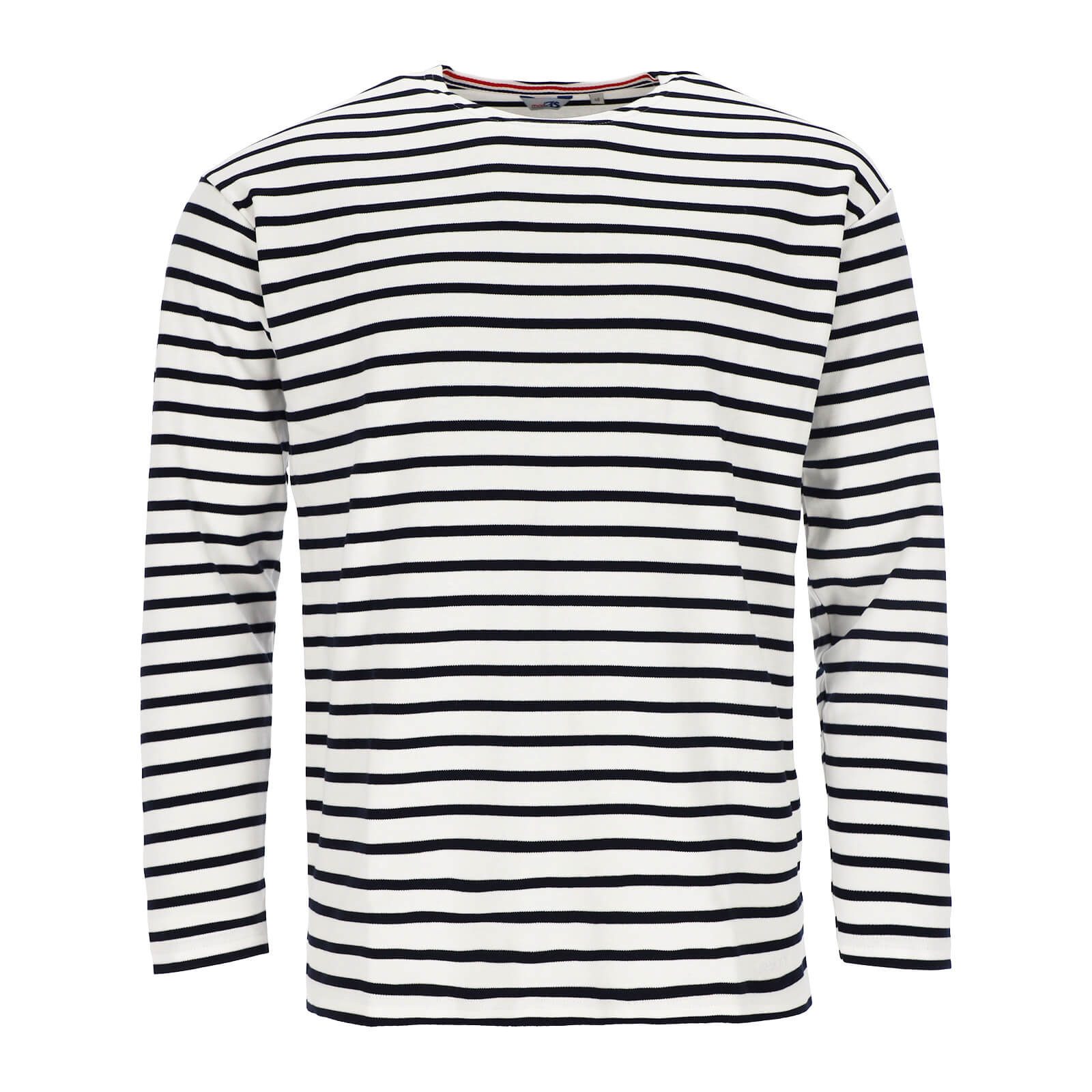 modAS Langarmshirt Herren Shirt Bretonisches Streifenshirt Maritim Langarm aus Baumwolle