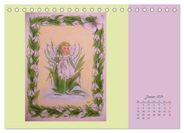 CALVENDO Wandkalender Blumen Elfen (Tischkalender 2024 DIN A5 quer), CALVENDO Monatskalender