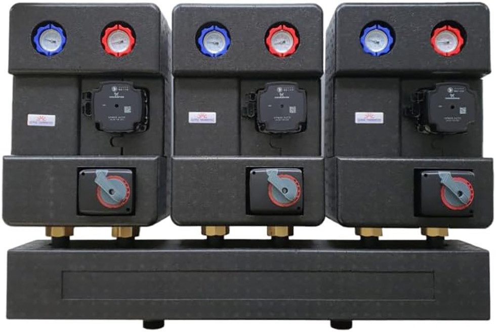 SUNEX Heizkreisverteiler Heizkreisset DN 25 3xgemischt für 3 Heizkreise (1-St)