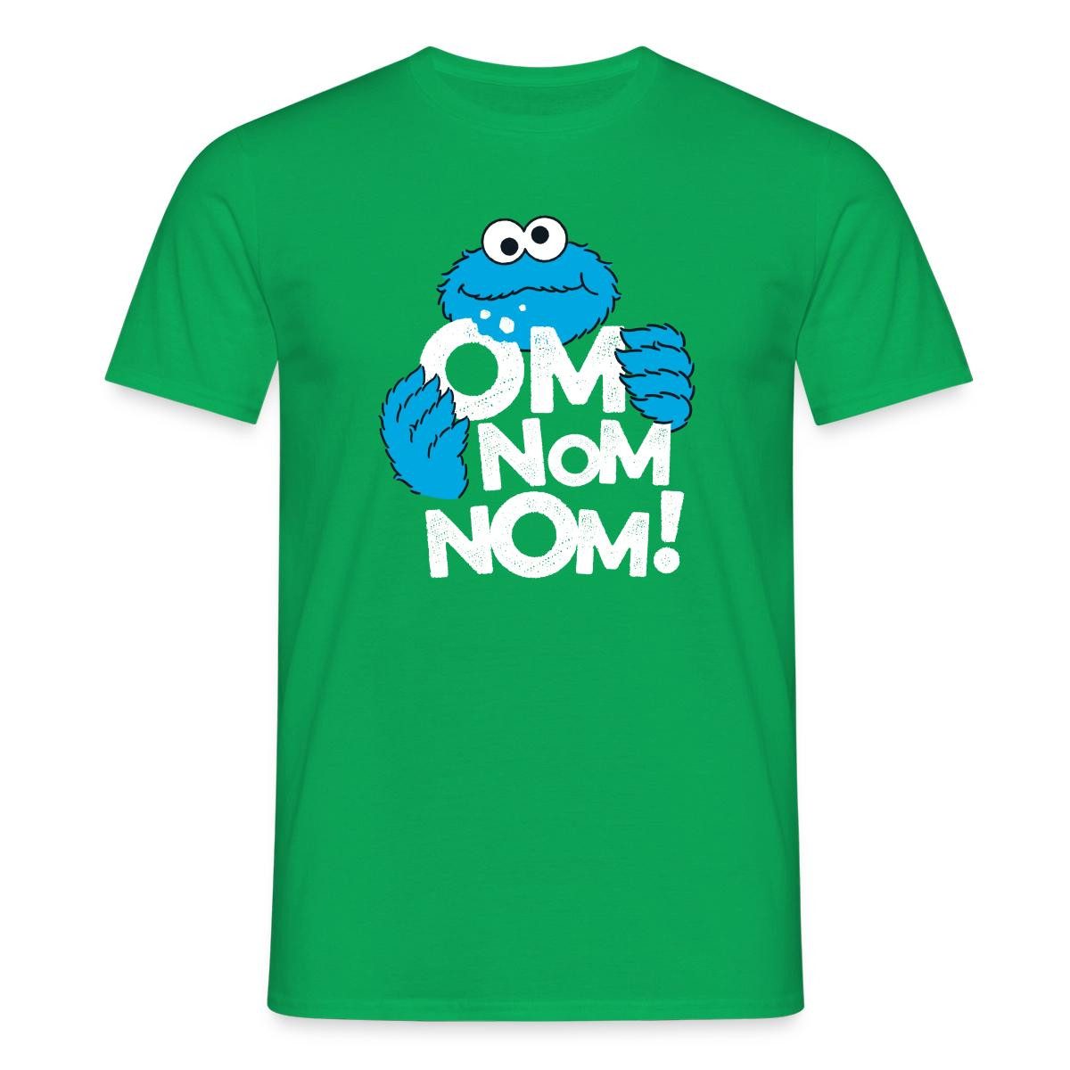 T-Shirt Sesamstraße Krümelmonster Om Nom Nom Männer T-Shirt