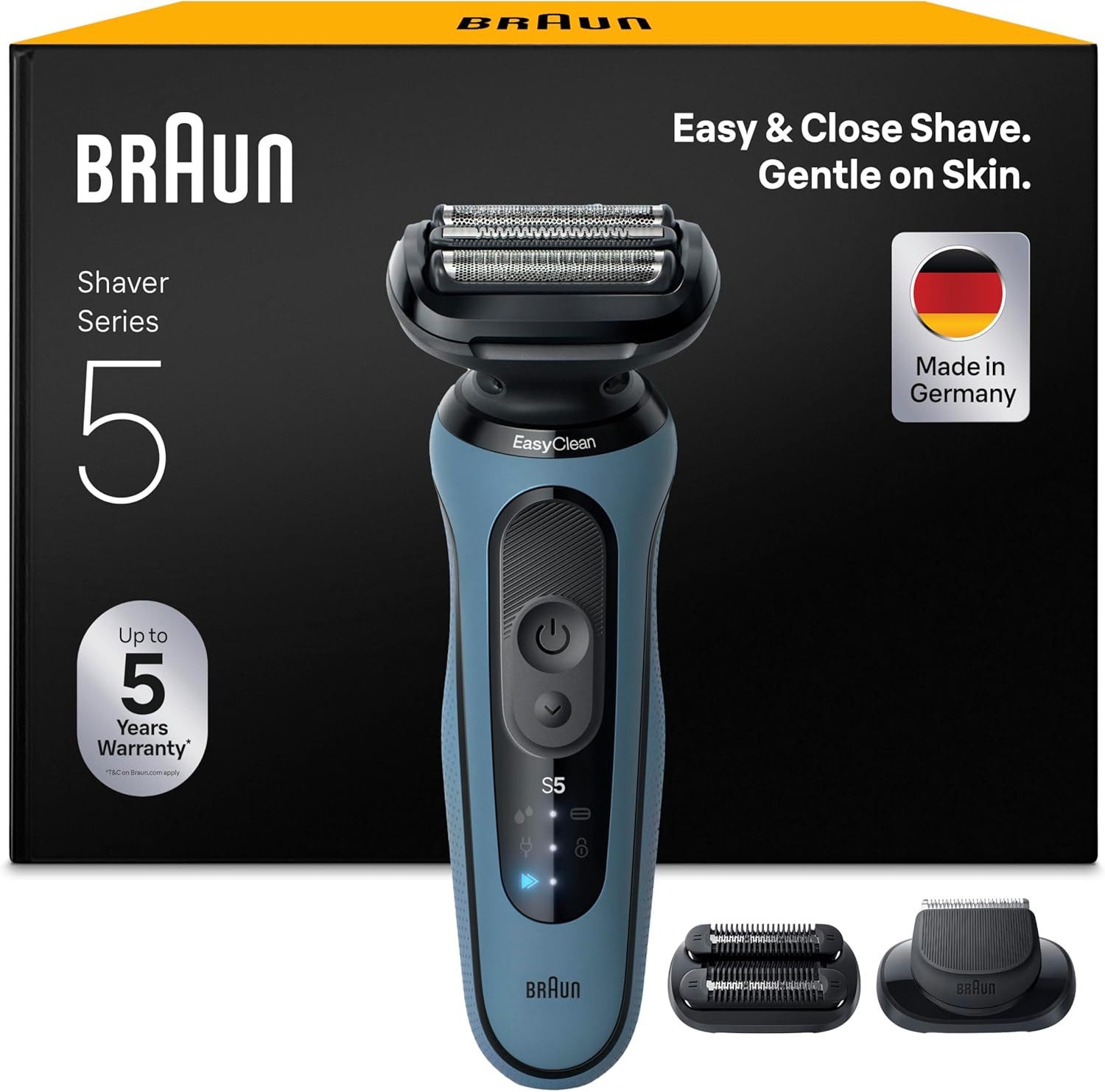 Braun Nassrasierer Braun Series 5 Elektrorasierer Herren Rasierapparat 52-A1820si blau