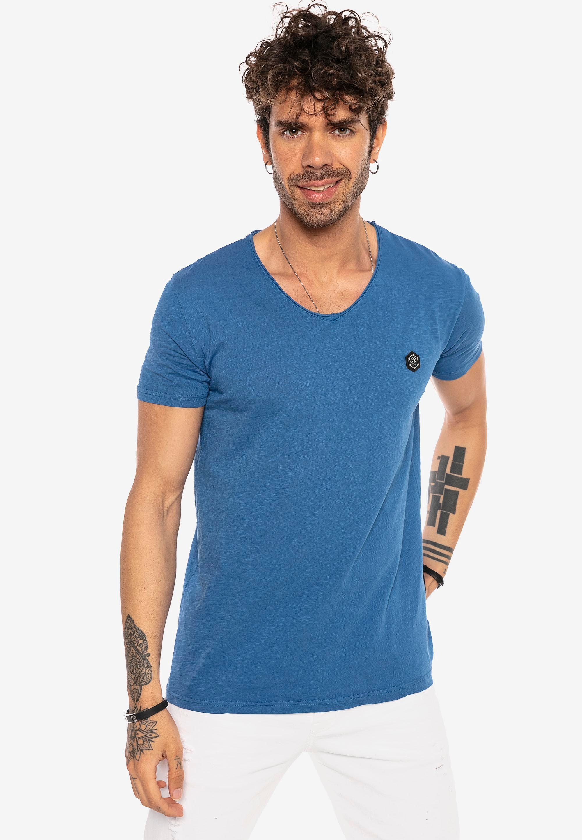 RedBridge T-Shirt Houston lässigem blau in Design