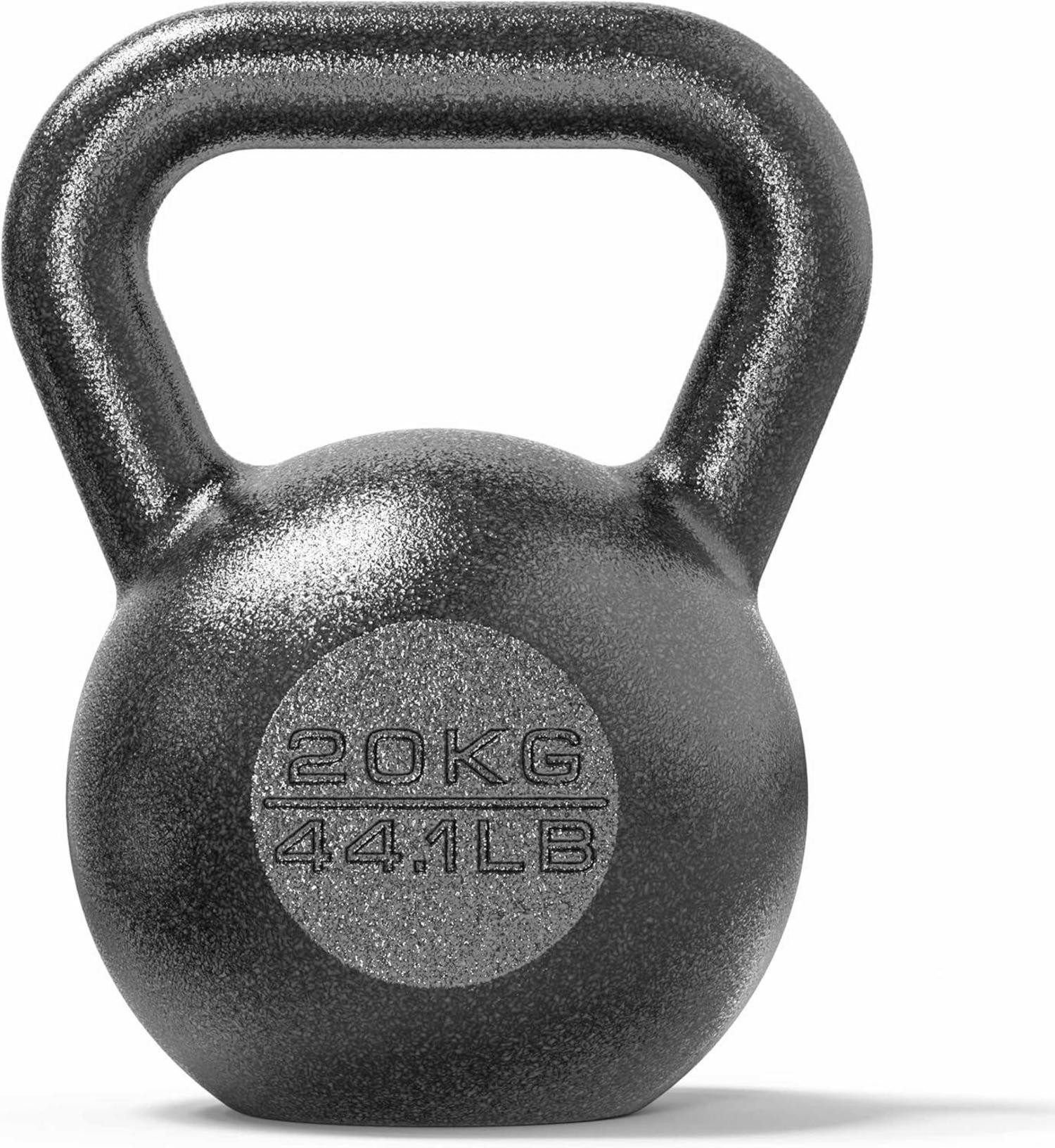 Kettlebell Kettlebell Gusseisen Gewicht 4kg 8kg 12kg 16kg 20kg 24kg Schwarz