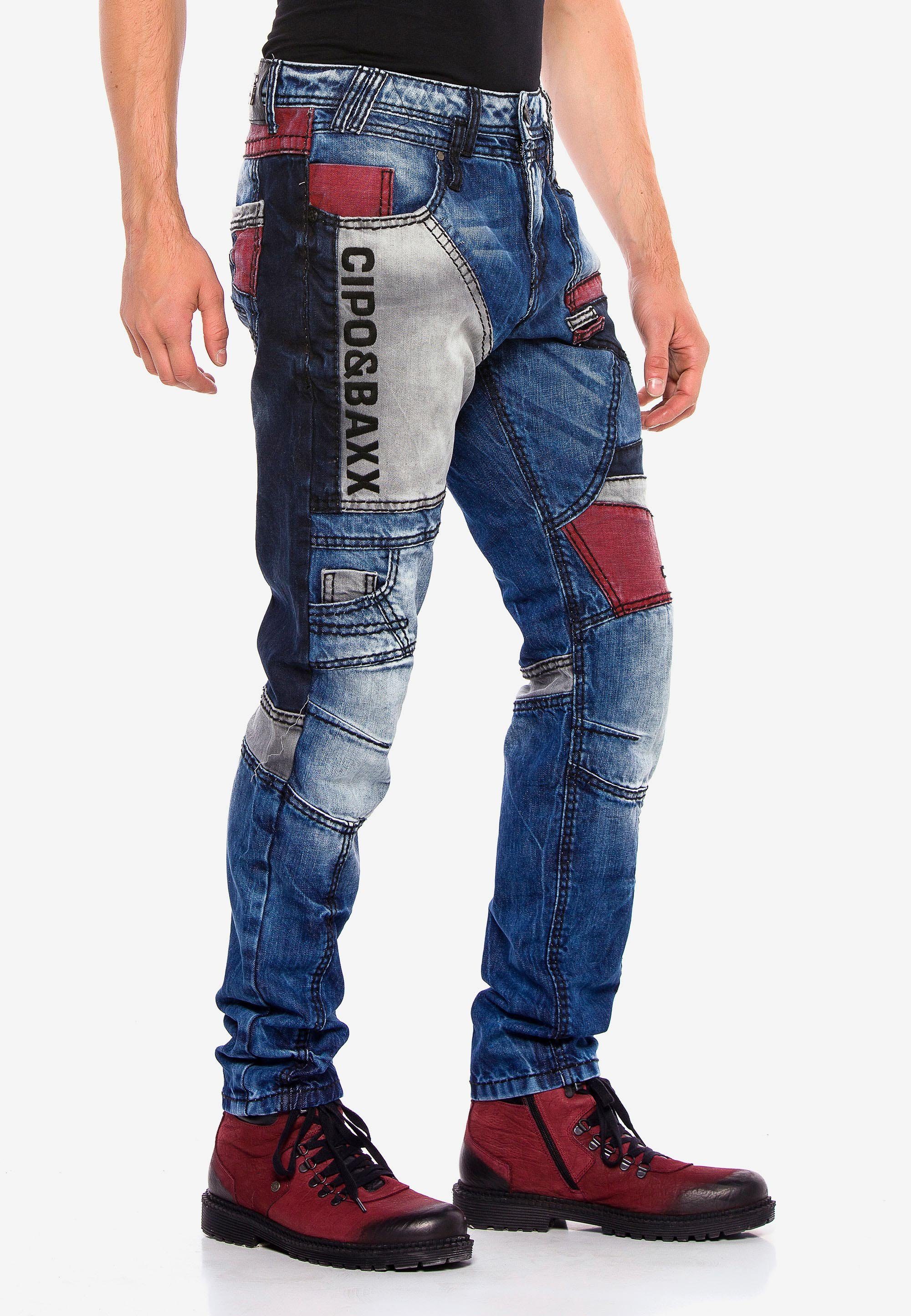 Design & extravaganten Jeans im Cipo Bequeme Baxx