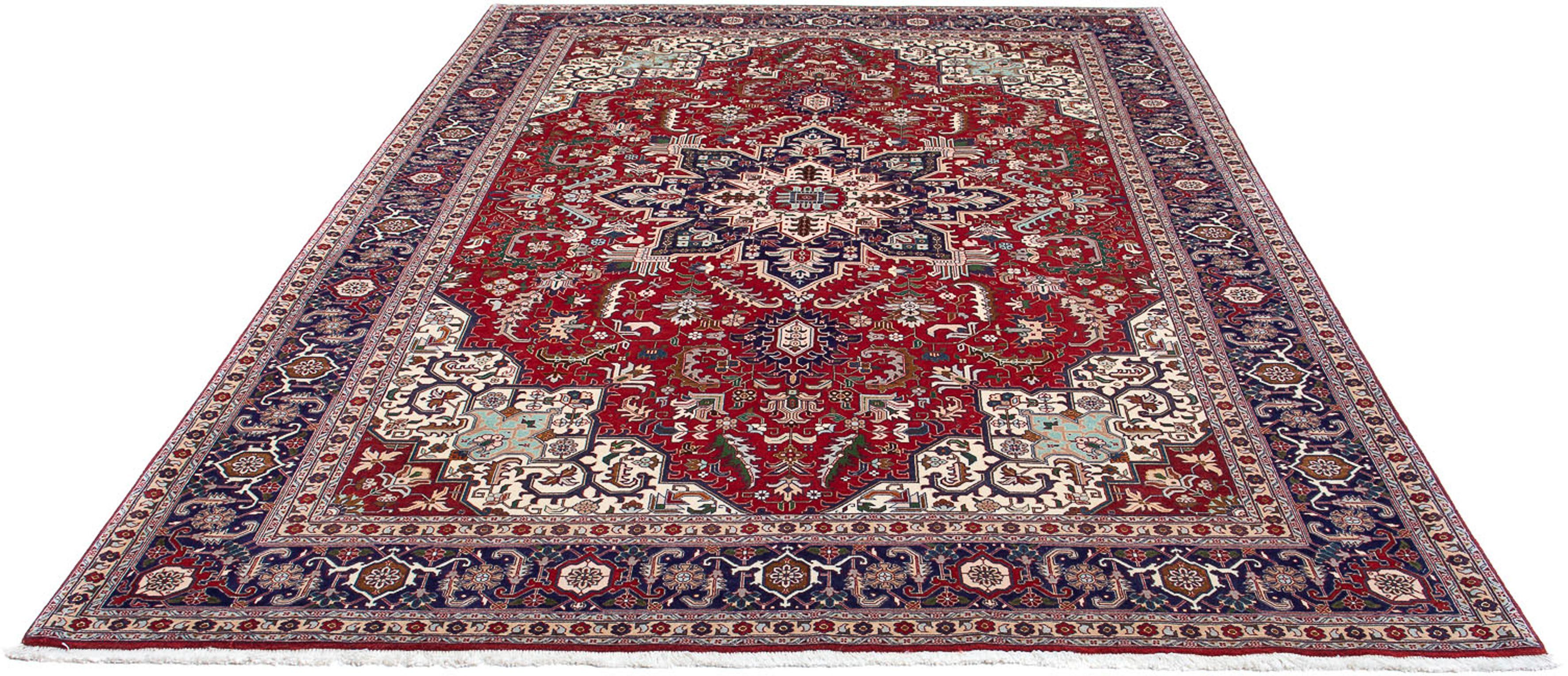 Orientteppich Perser - Täbriz - Royal - 297 x 204 cm - dunkelrot, morgenland, rechteckig, Höhe: 7 mm, Wohnzimmer, Handgeknüpft, Einzelstück mit Zertifikat
