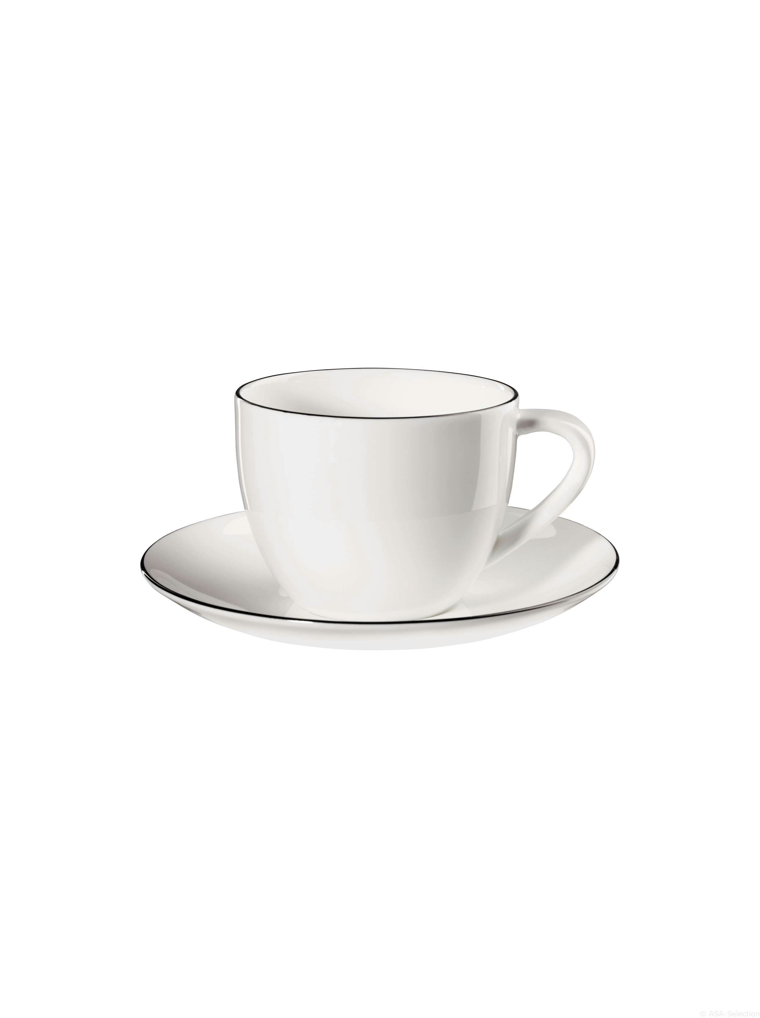 Selection ligne SELECTION Bone noire Tasse ASA ASA China Unterer, mit Cappuccinotasse Fine