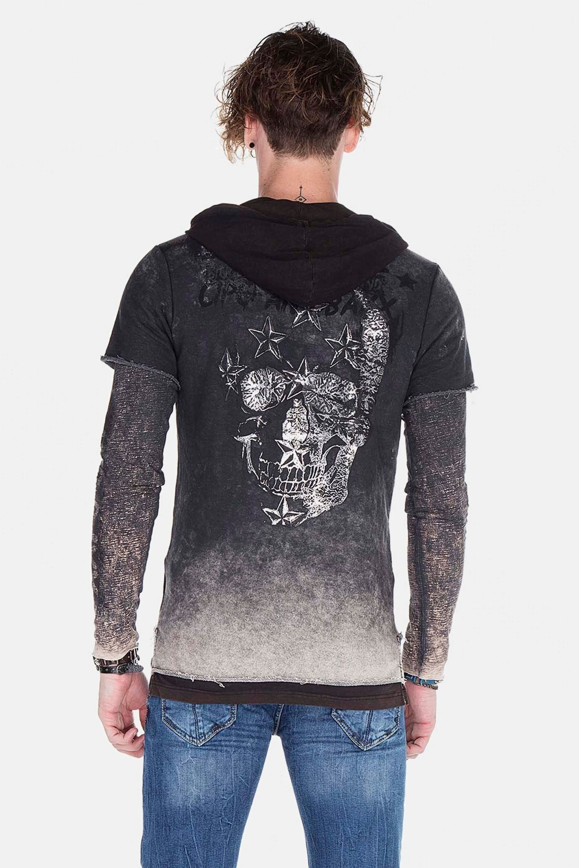 Cipo & Baxx Kapuzensweatshirt Sweatshirts (1-tlg) im Lagenlook, CL-279 günstig online kaufen