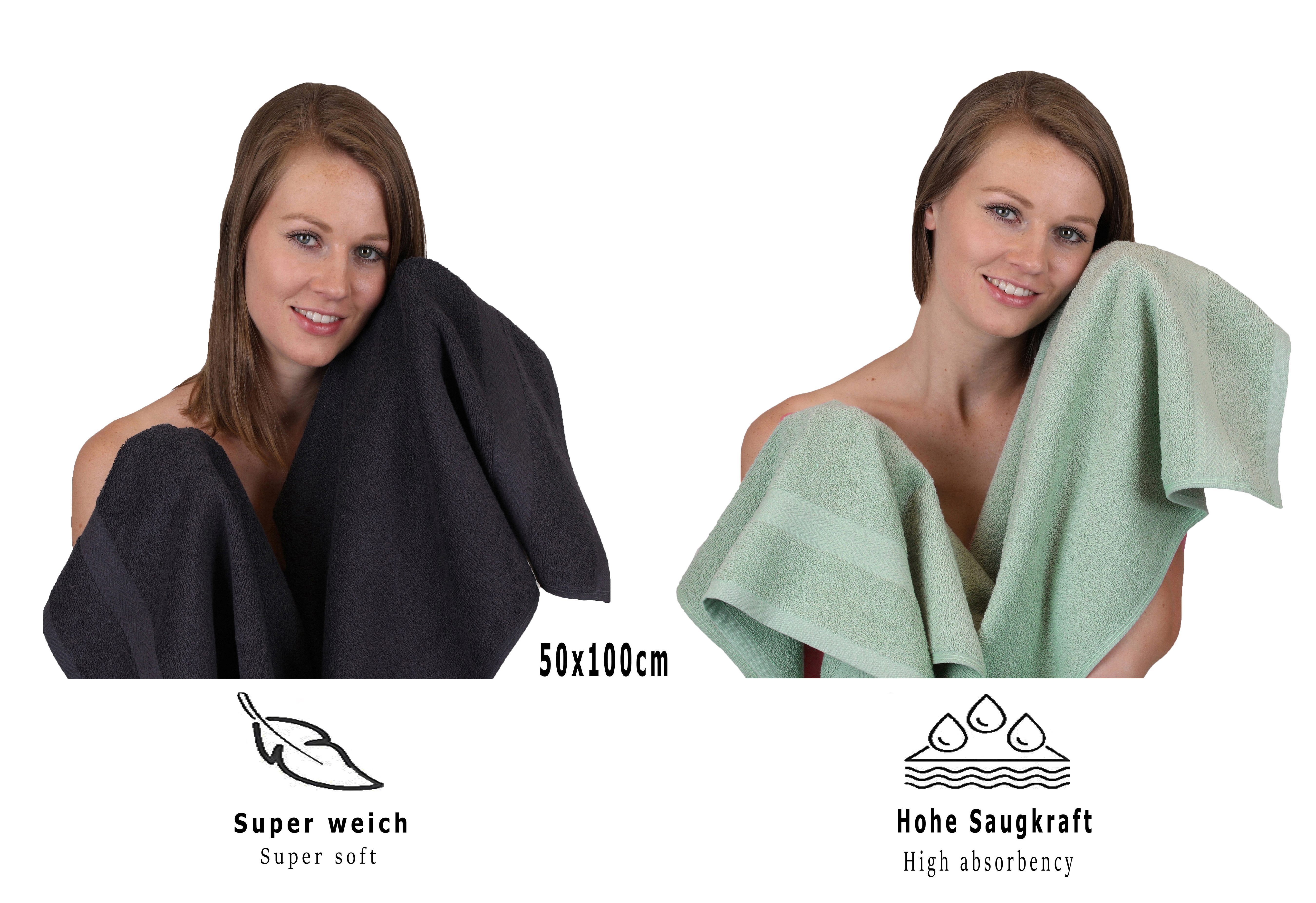 Betz Handtuch Set 4 tlg. Handtuch Set HAPPY Pack 2 Handtücher 2 Waschhandschuhe, 100% Baumwolle (Set)