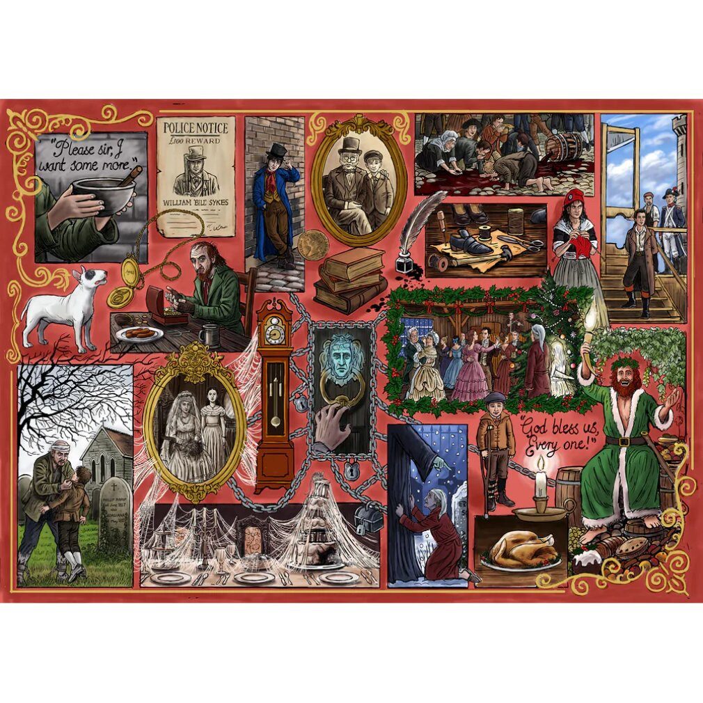 GIBSONS Puzzle GIBSONS Puzzle Book Club: Charles Dickens 1000 Teile, Puzzleteile