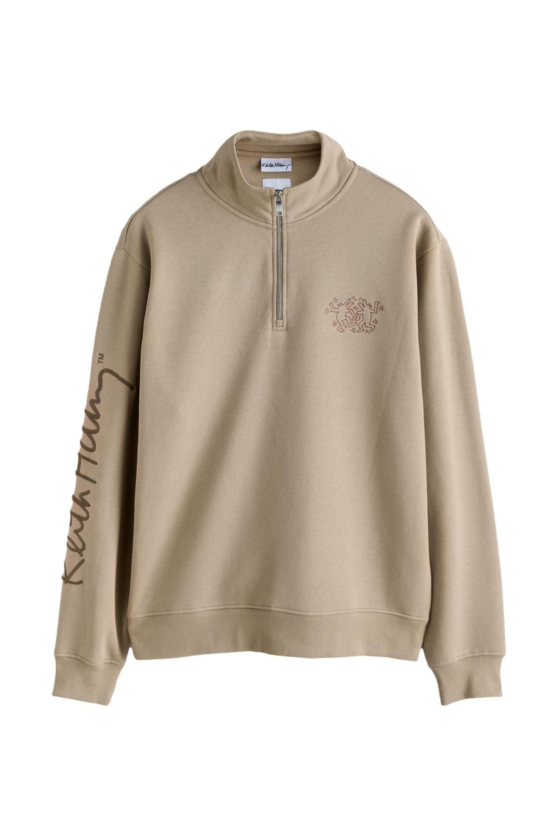 Sweater Lizenziertes Sweatshirt mit 1/4-RV, Keith Haring