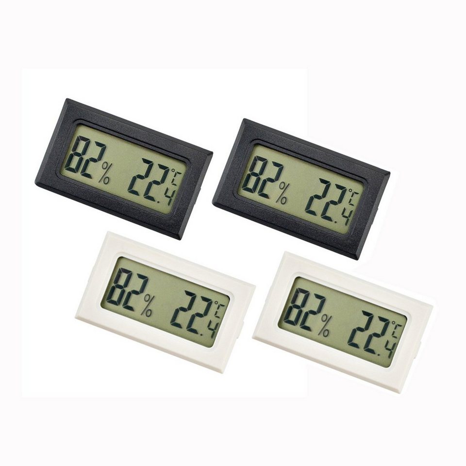 ZAXSD Raumthermometer Elektronischer Mini-Innenraum-Hygrometer Zigarren,  4-tlg., Hygrometer Hygrometer für Kühlschrank Innen -50°C~+70°C