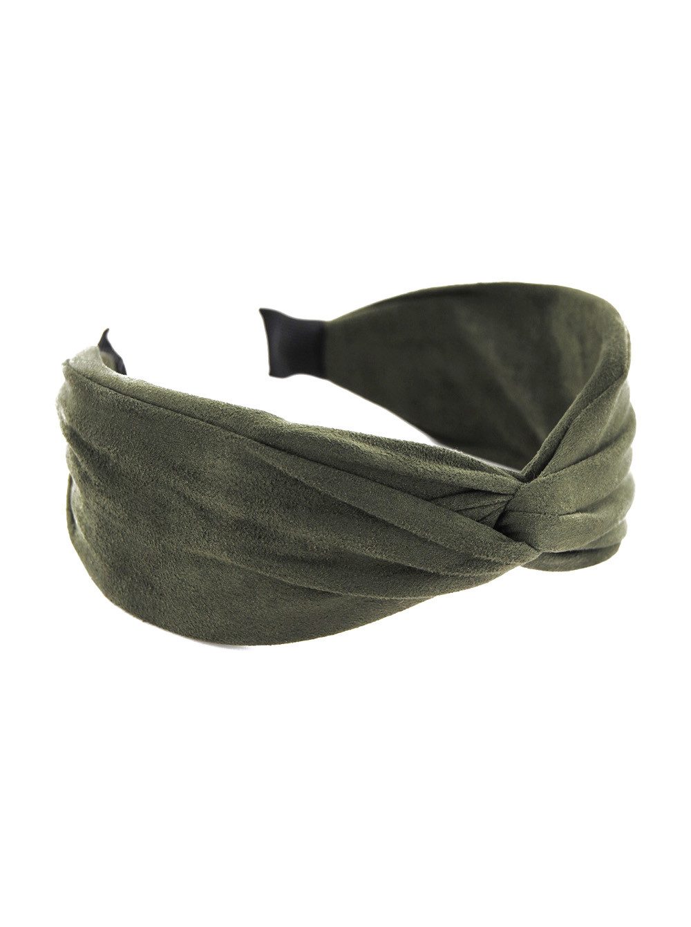 axy Haarreif Breiter Haarreif mit raffiniertem Knoten aus leichtem Flanellstoff, Damen Breiter Haarreif (Leder Optik) Haarband Haarreifen
