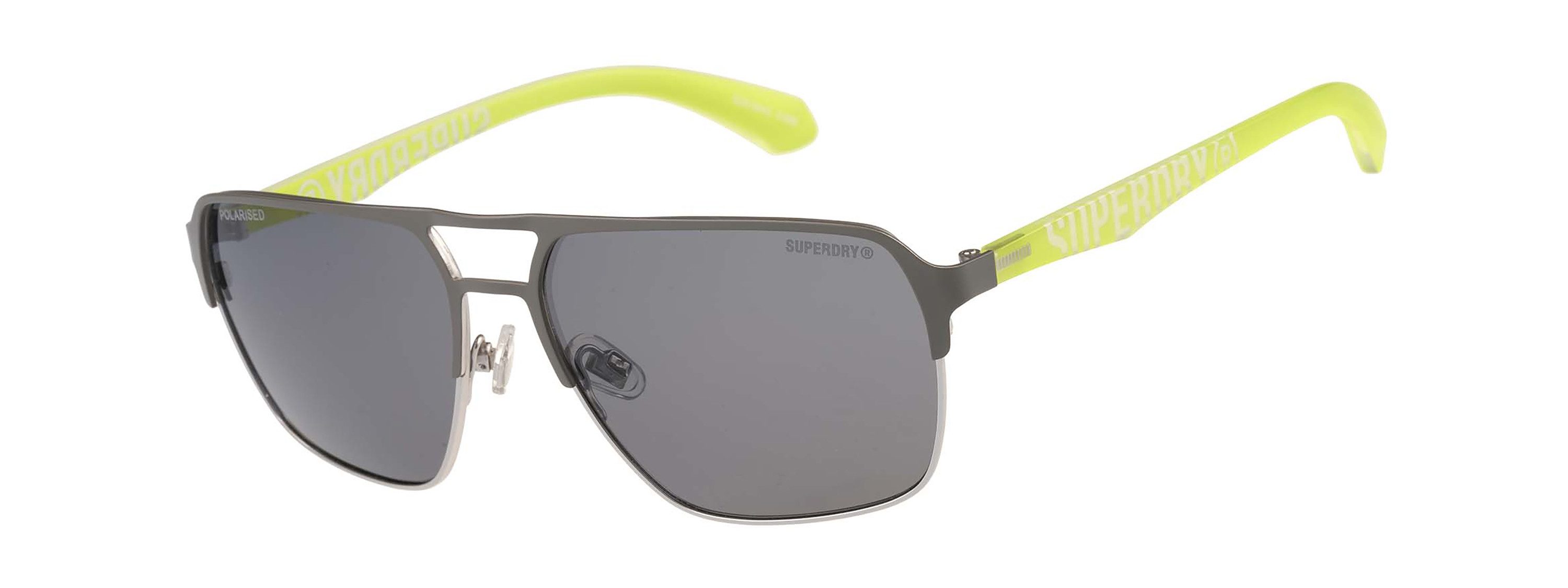 Superdry Sonnenbrille Modell 995064 Form Pilot, Logoschriftzug auf Bügel, Kombifassung