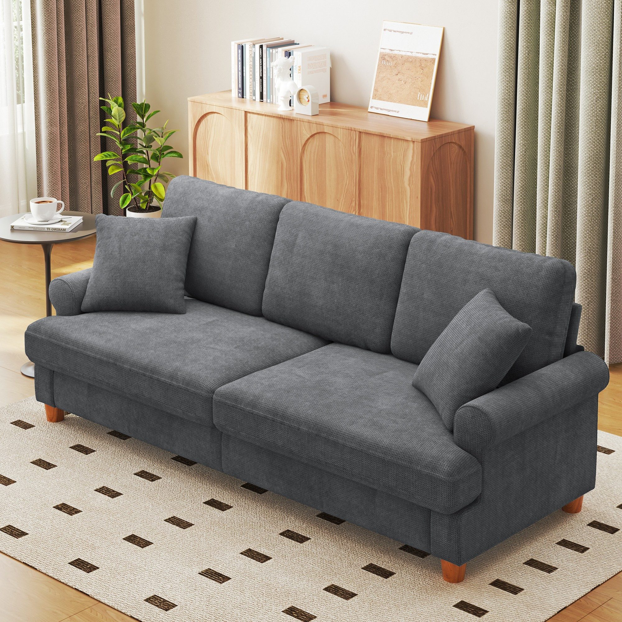 ToteBox Big-Sofa Dreisitzer Chenille Sofa 220cm günstig online kaufen