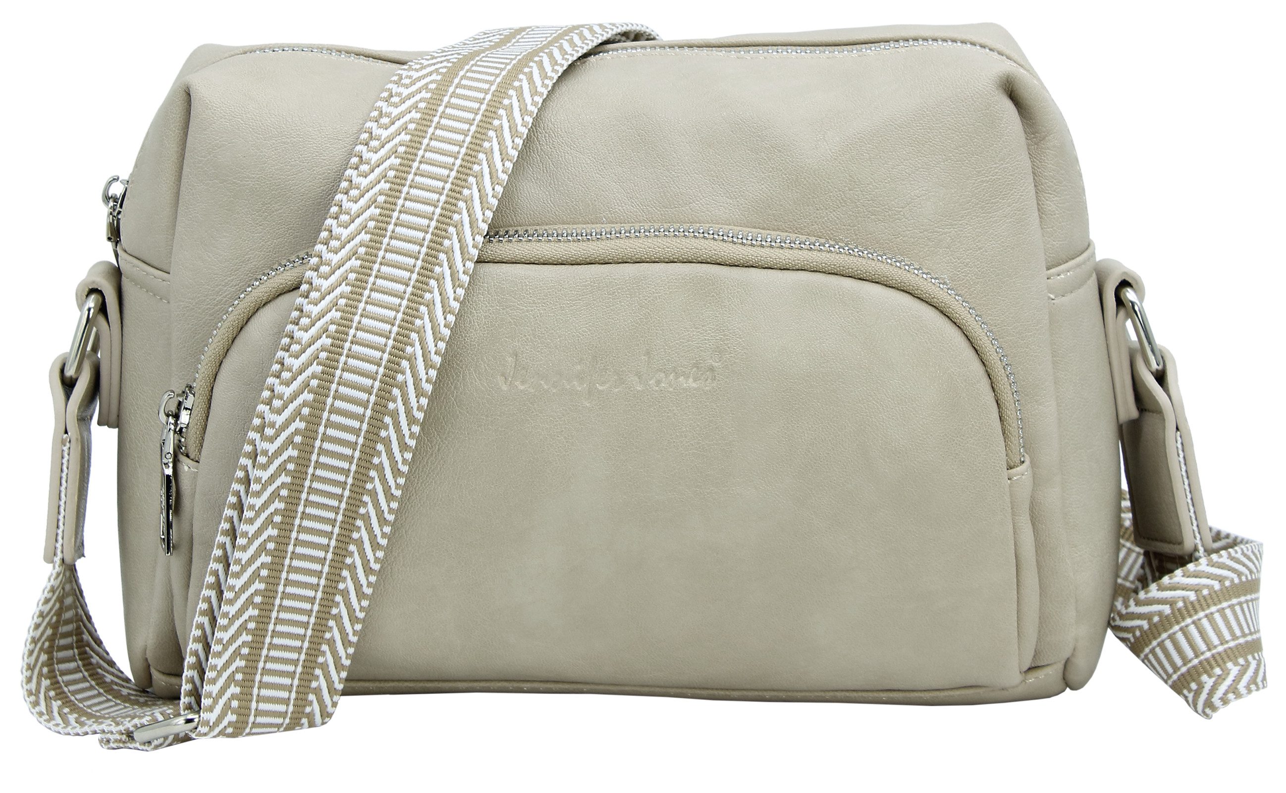 Schultertasche Modische Damen Umhängetasche – Crossbody Bag mit gewebtem Schultergurt