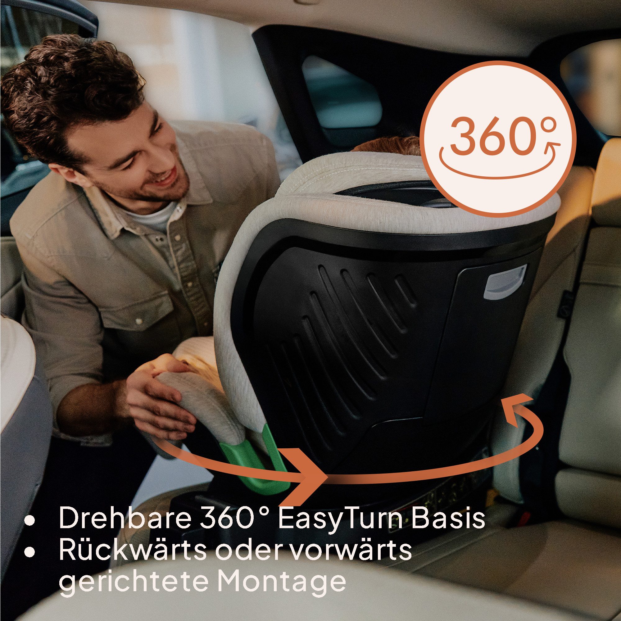 lionelo Autokindersitz HARMONY I-SIZE, ab: ab Geburt, bis: bis 12 Jahren, ab: 40,00 cm, bis: 150,00 cm, (Set), Basis 360'/ISOFIX/i-SIze/Gürtelalarm/viele Annehmlichkeiten