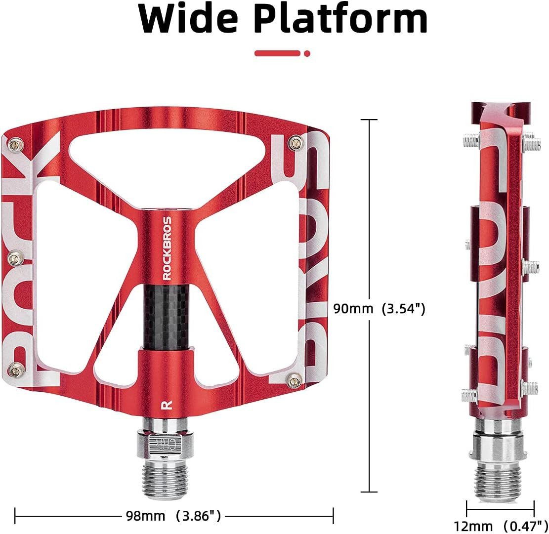 ROCKBROS Fahrradpedale Fahrradpedale 9/16 Aluminium MTB mit abgedichteten Lagern