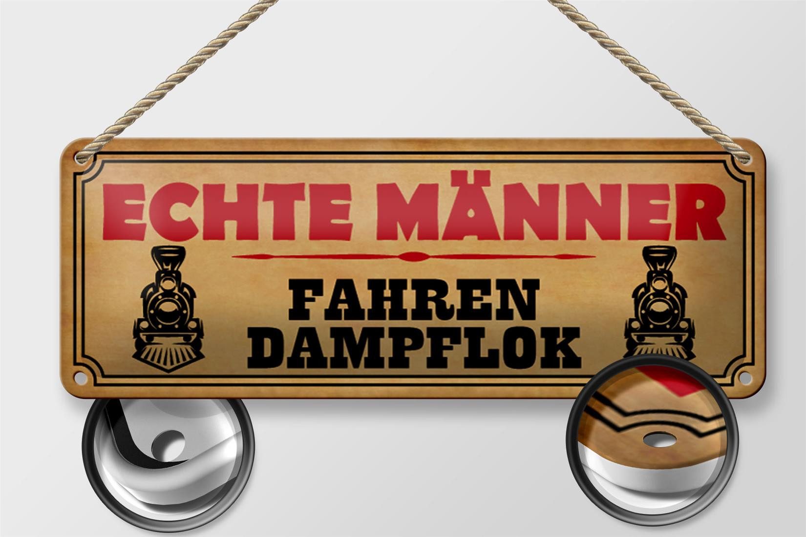 Femer GmbH Metallschild Spruch 27x10cm echte Männer fahren Dampflok, (1 St) günstig online kaufen