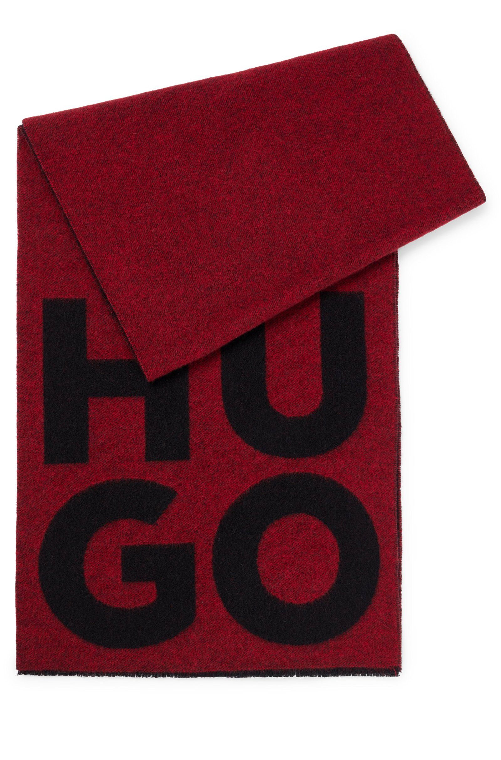 HUGO Schal mit Logo, (keine Angabe, 1-St. keine Angabe)