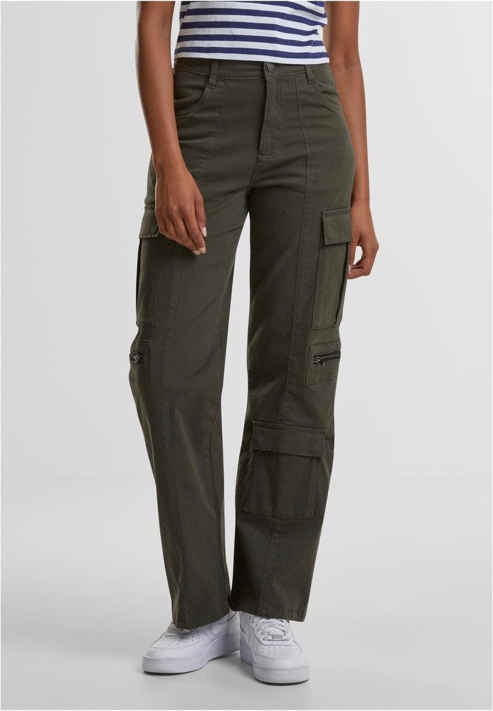URBAN CLASSICS Stoffhose Ladies Loose Utility Stretch Twill Pants