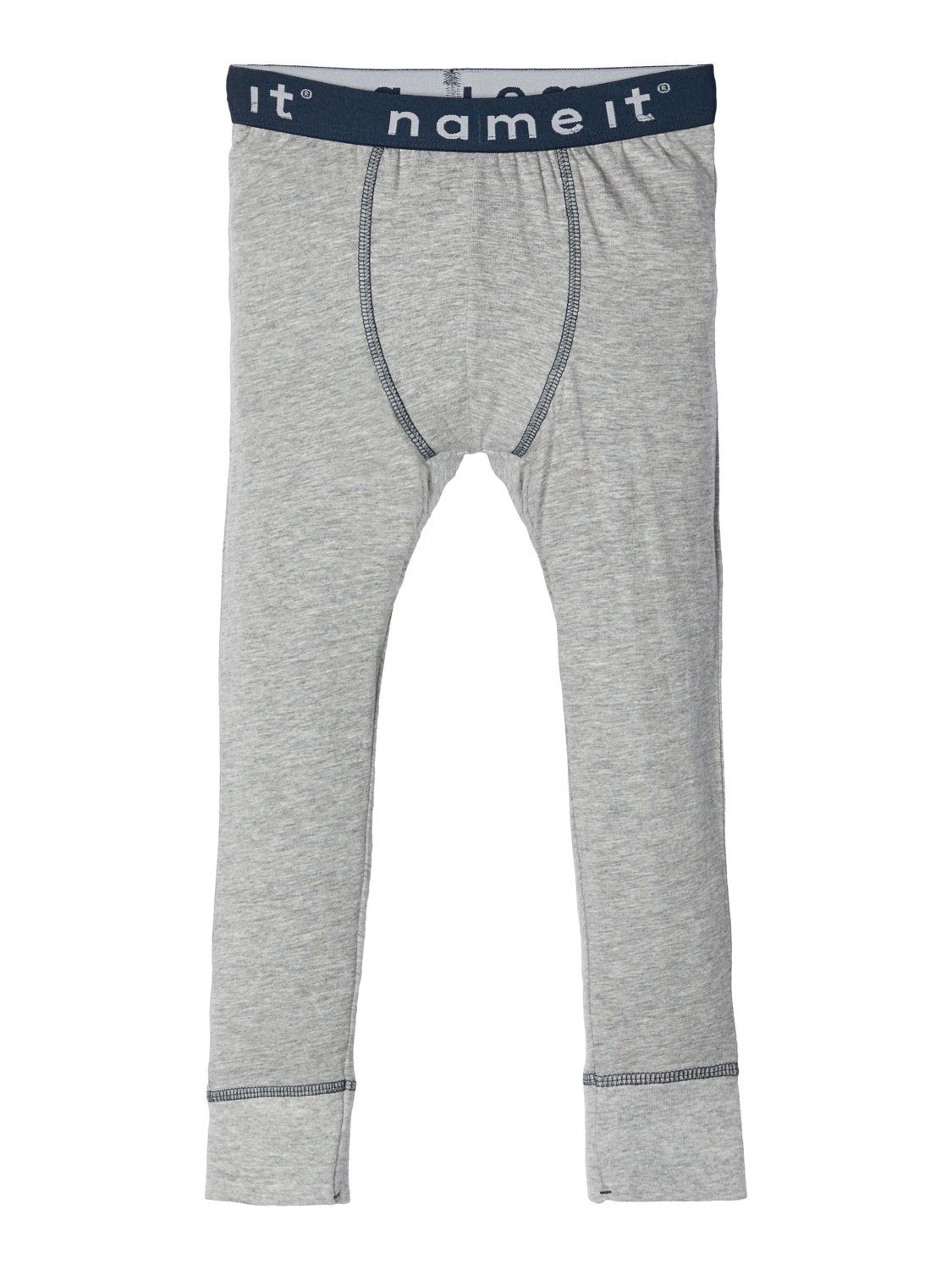 Name It Lange Unterhose Name It Jungen Unterhose lang mit Logo in grau (1-St)