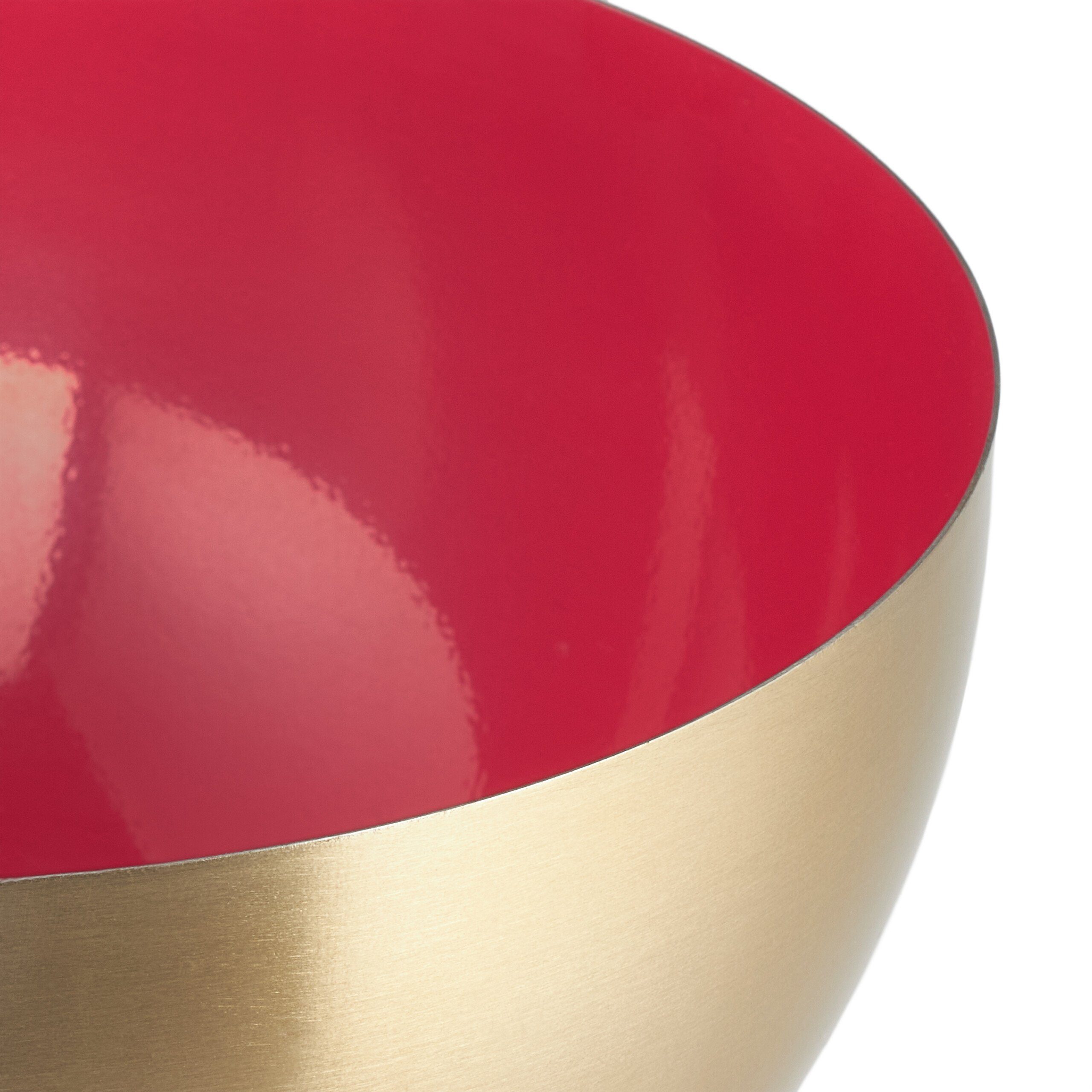 Edelstahl x rot/gold, aus Edelstahl Servierschüssel 3 Salatschüssel relaxdays