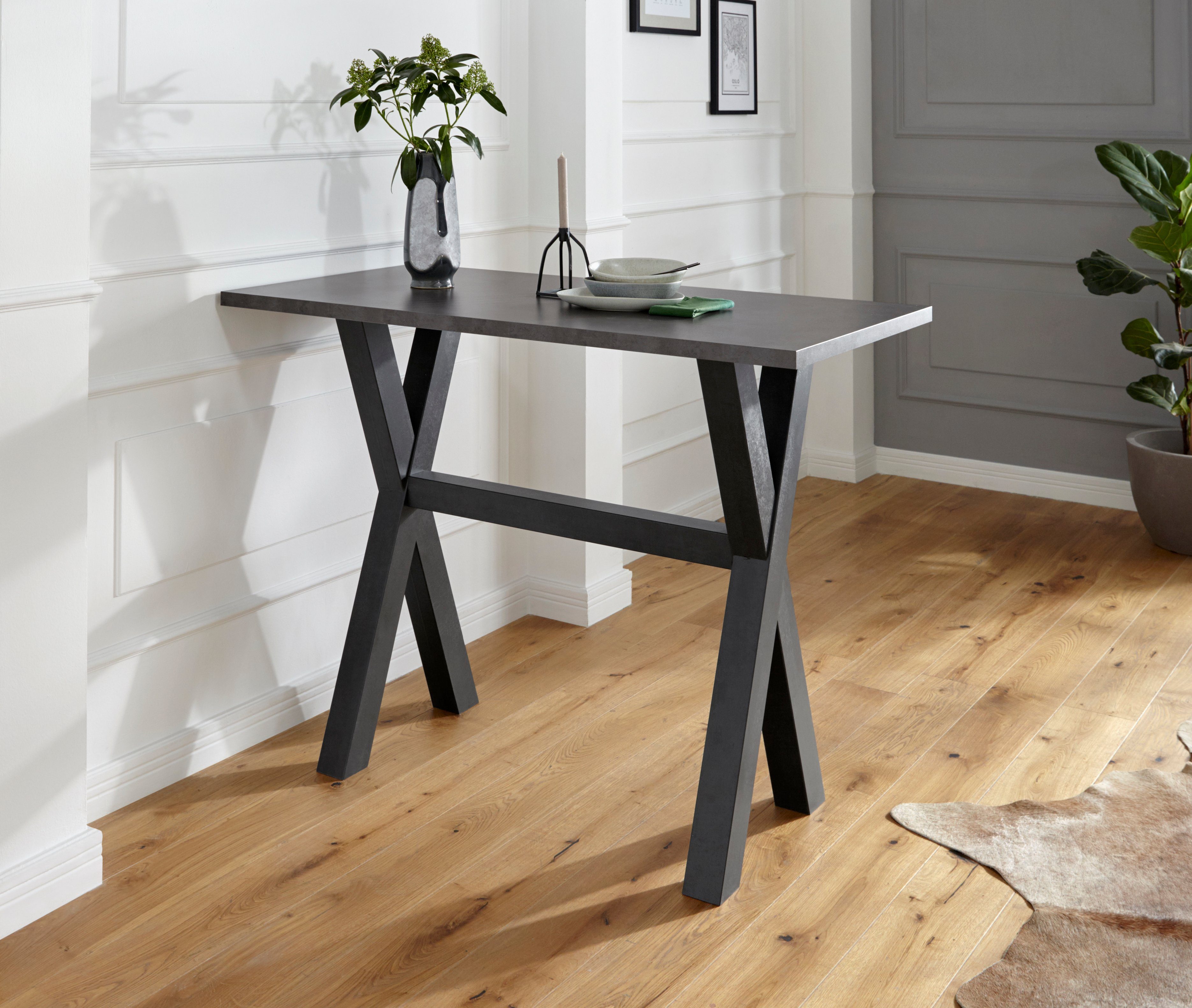 Mäusbacher Bartisch, Gestell in X-Form (Breite günstig online kaufen