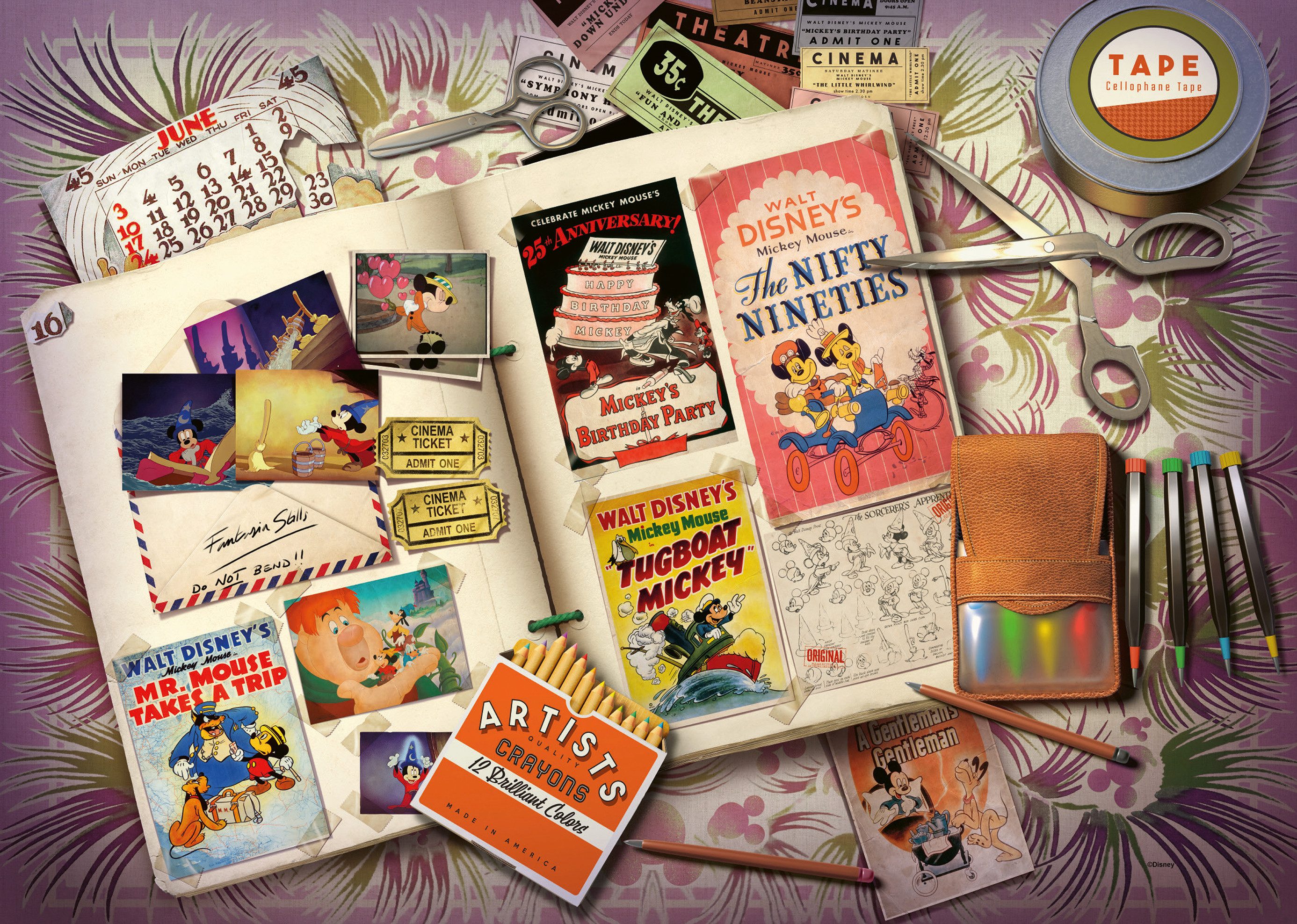 Ravensburger Puzzle Disney Mickey Mouse, 1940 Mickey Moments, 1000 Puzzlete günstig online kaufen