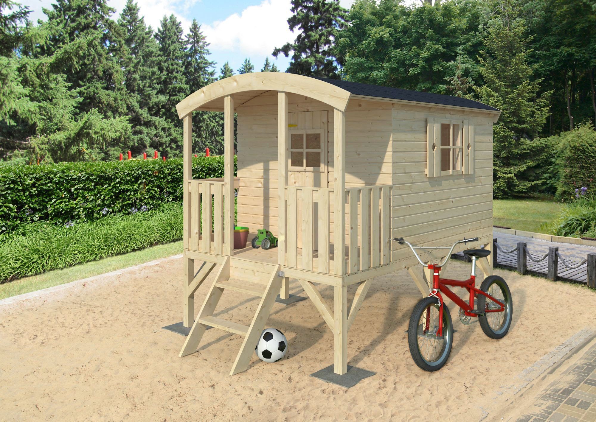 Palmako Spielhaus Huck 3,3 m², mit Terrasse