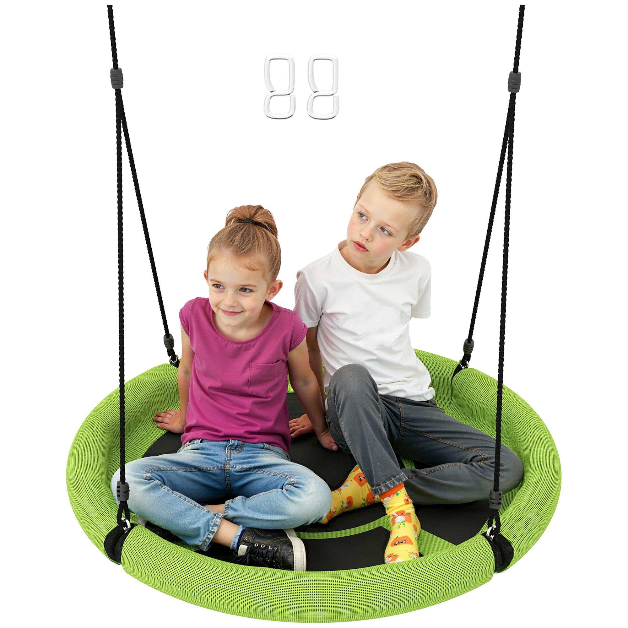 AIYAPLAY Einzelschaukel Nestschaukel Ø98 cm Verstellbar günstig online kaufen
