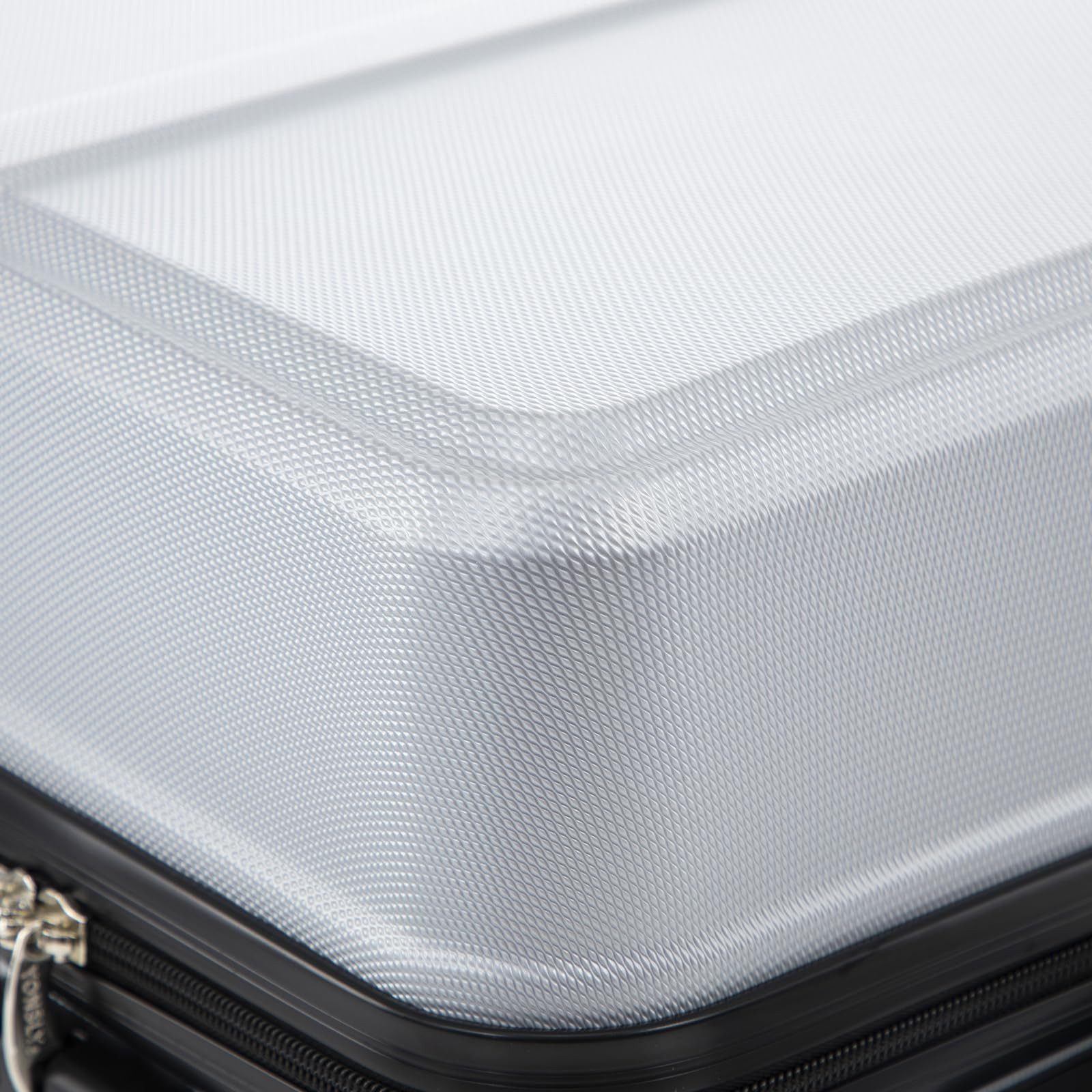 YONSLY Kofferset Reisekoffer-Set aus ABS und Aluminium mit Größen S, M, L und XL, 4 Rollen, (Spar-Set, 4 tlg., Hartschalen Trolley Set), 360° Doppelrollen, Zahlenschloss und weicher, ergonomischer