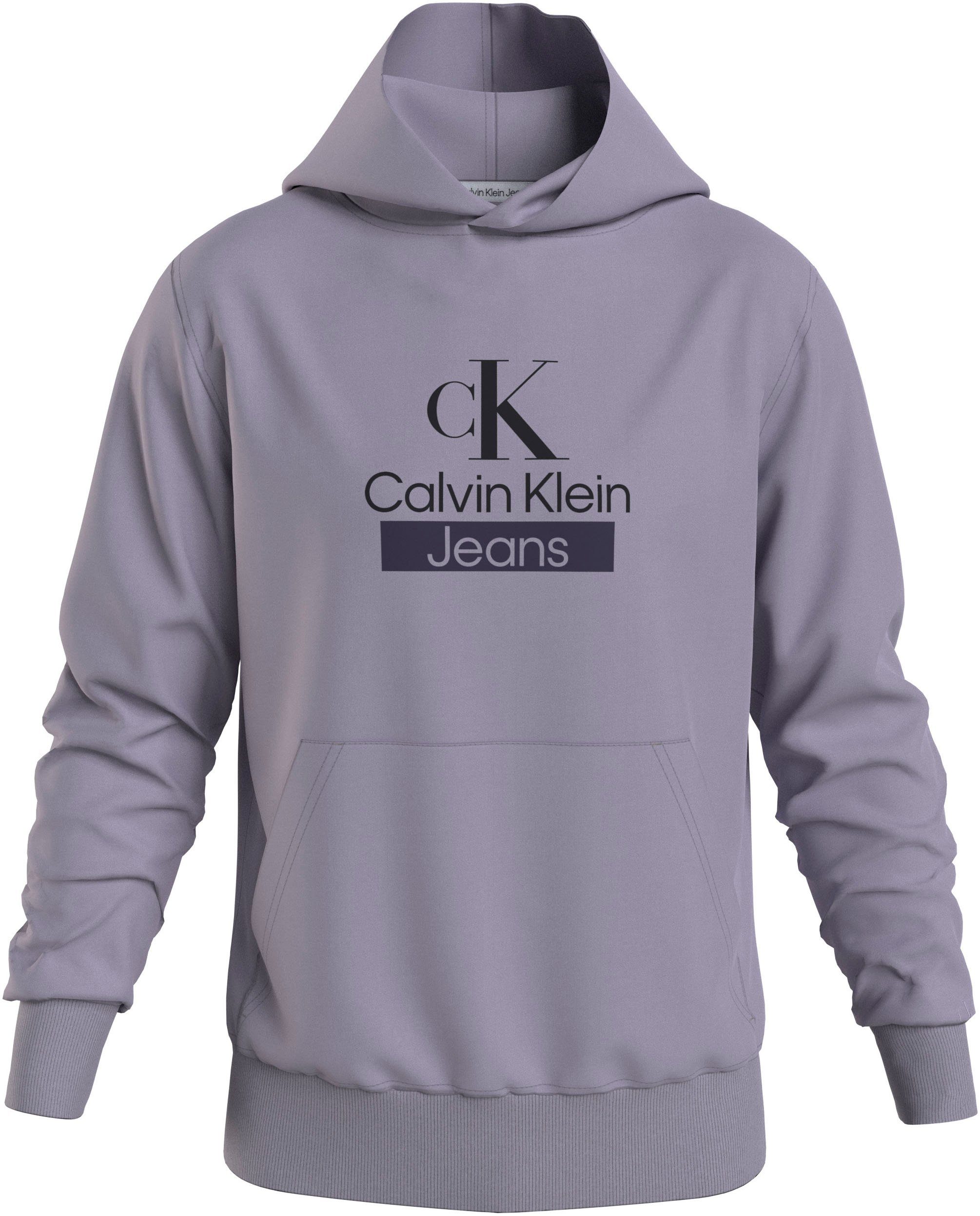 Calvin Klein Jeans Kapuzensweatshirt STACKED ARCHIVAL HOODY Lavender Aura