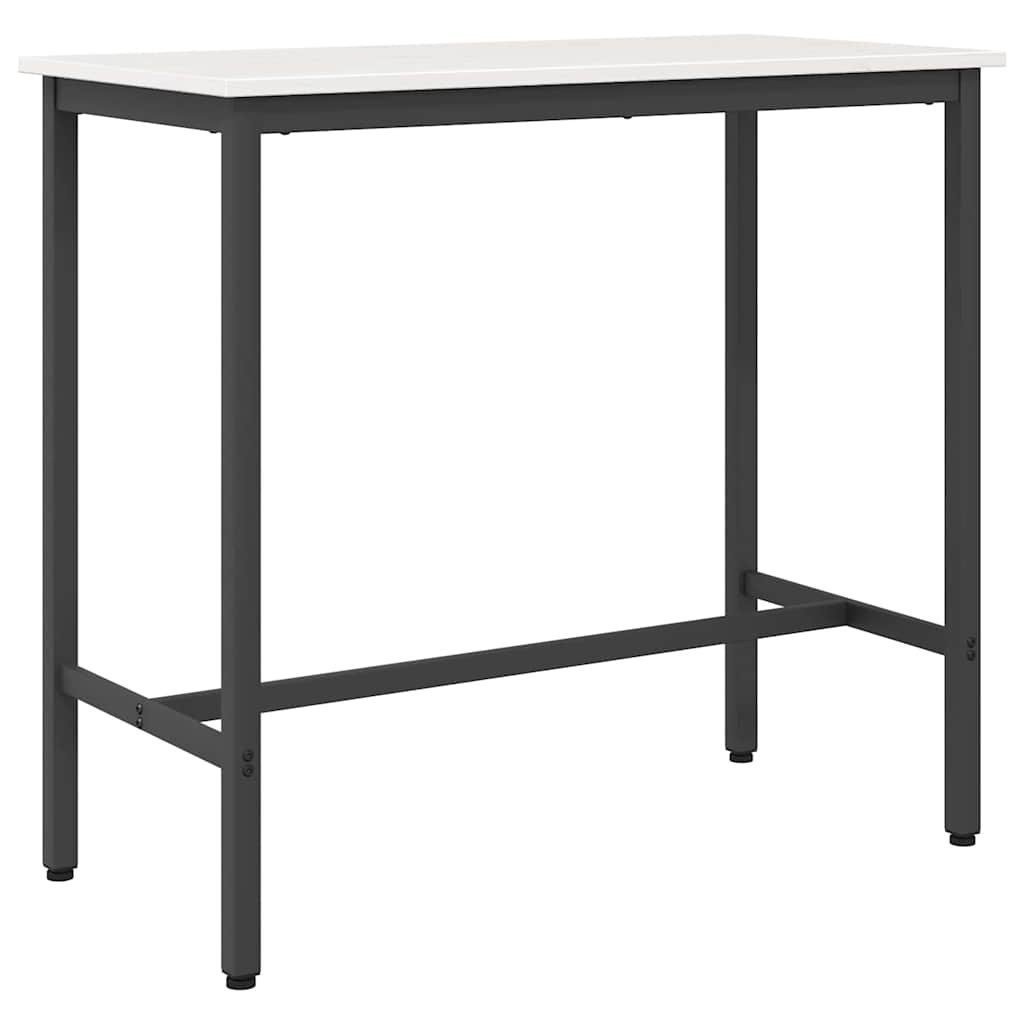 vidaXL Bartisch 100 x 50 x 91 cm Tisch Weiß 100x50x91 cm Ingenieure Holz und Stahl