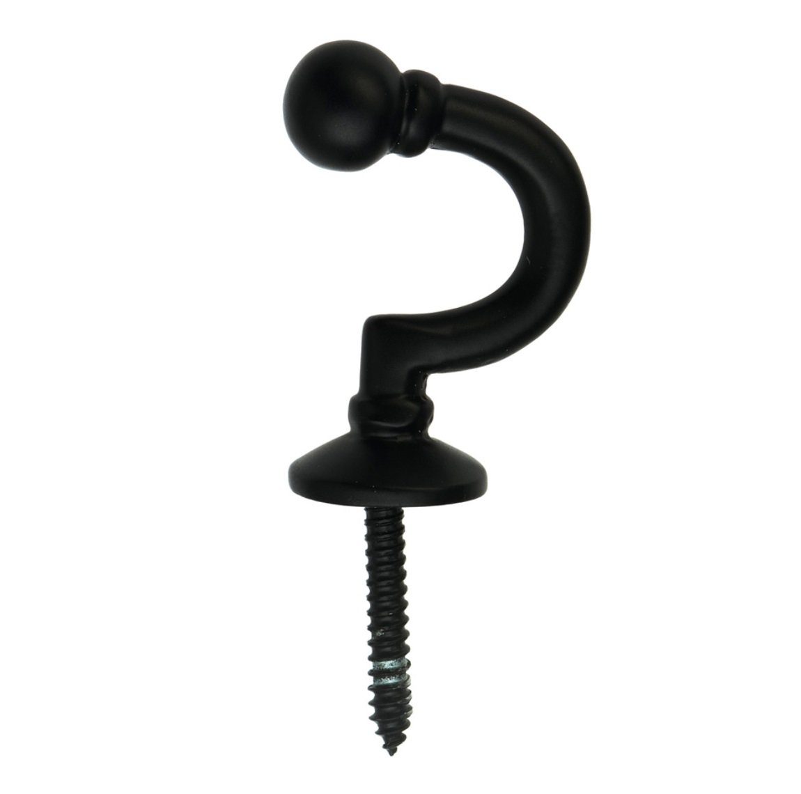 rewagi Raffhaken Raffhalter / Farbe: schwarz / Material: Metall / Größe: 42 mm, Gardinen, Vorhänge, Dekoschals, Scheibengardinen, Gardinenschienen, Raffhalter, Dandtuchhaken, Handtuchhalter, Verkaufseinheit: 2 Stück