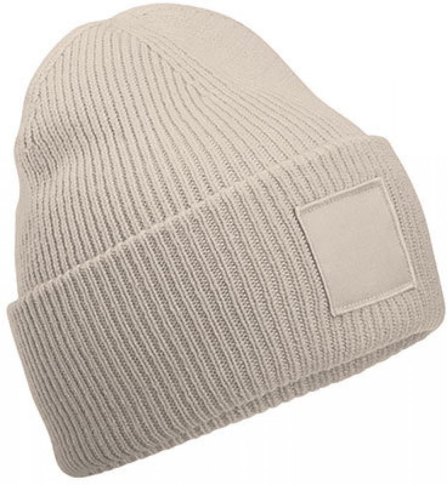 Beechfield® Bommelmütze Deep Cuffed Tonal Patch Beanie doppellagiger Strick günstig online kaufen