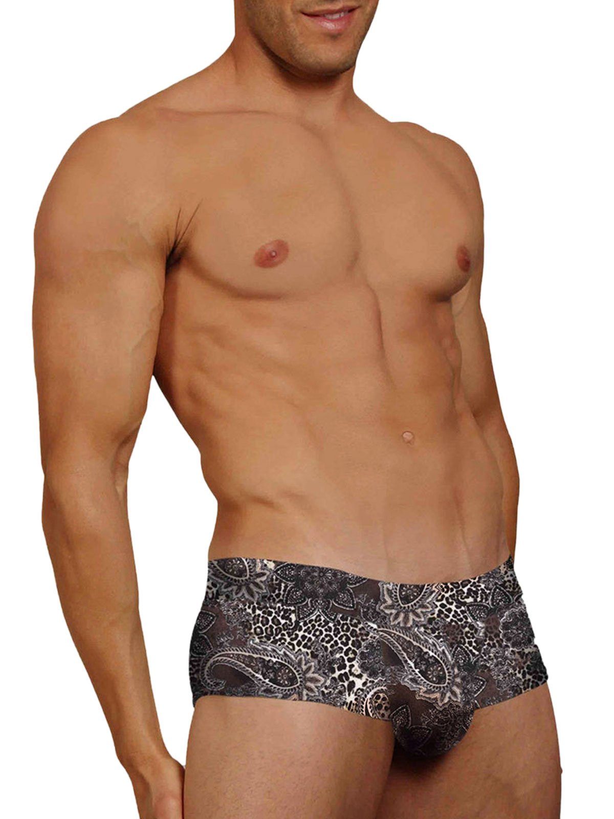 Doreanse Underwear Hipster Imprime Herren Boxer Pants, Männer Trunk Allover Design / Paisley, XXL, DA1868