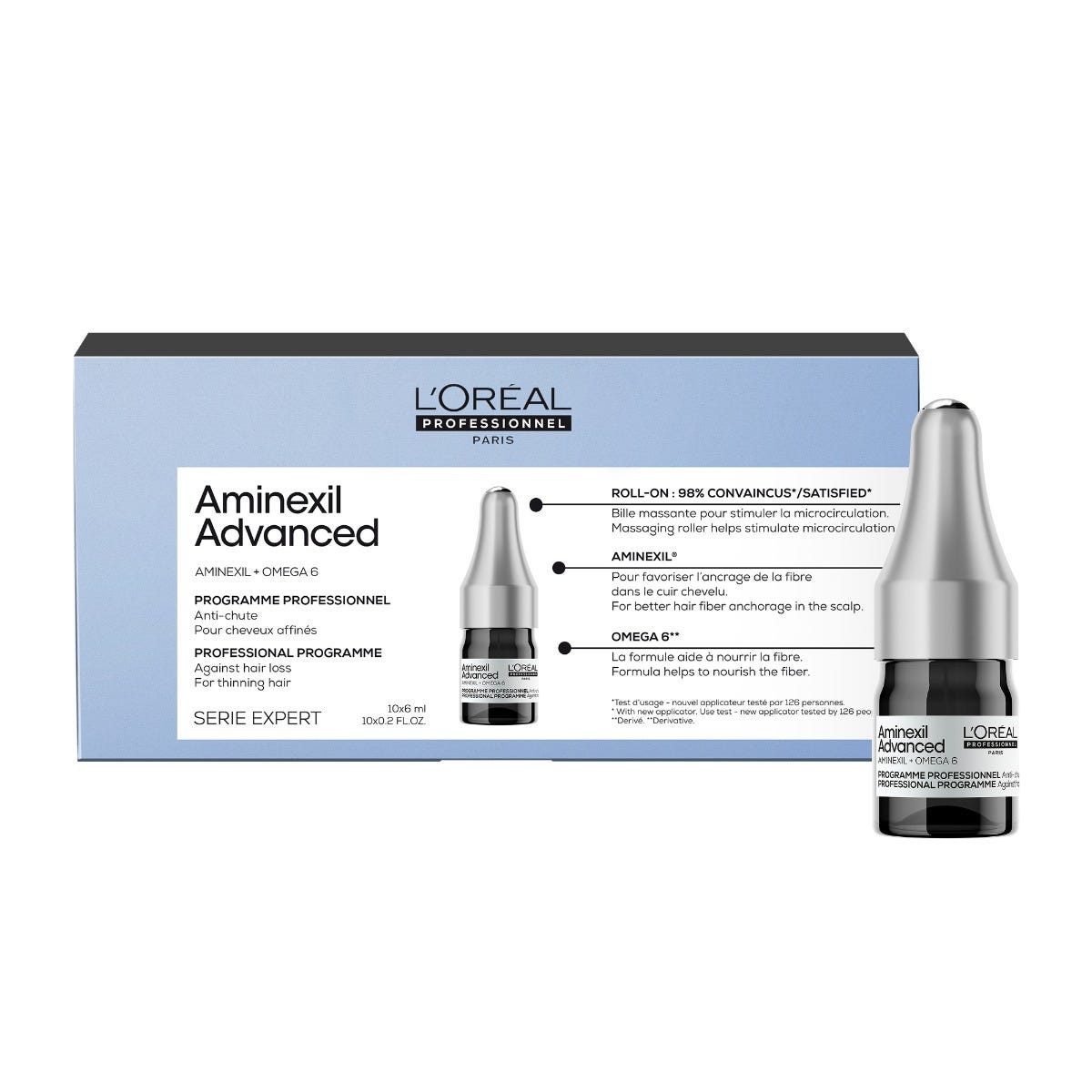 L'ORÉAL PROFESSIONNEL PARIS Haarserum L'Oréal Professionnel Aminexil Advanced Kur 10x6 ml gegen Haarausfall, 1-tlg.
