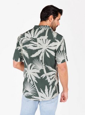 Key Largo Langarmhemd Herren Hemd MSH PALMS Regular Fit Kurzarm (1-tlg)