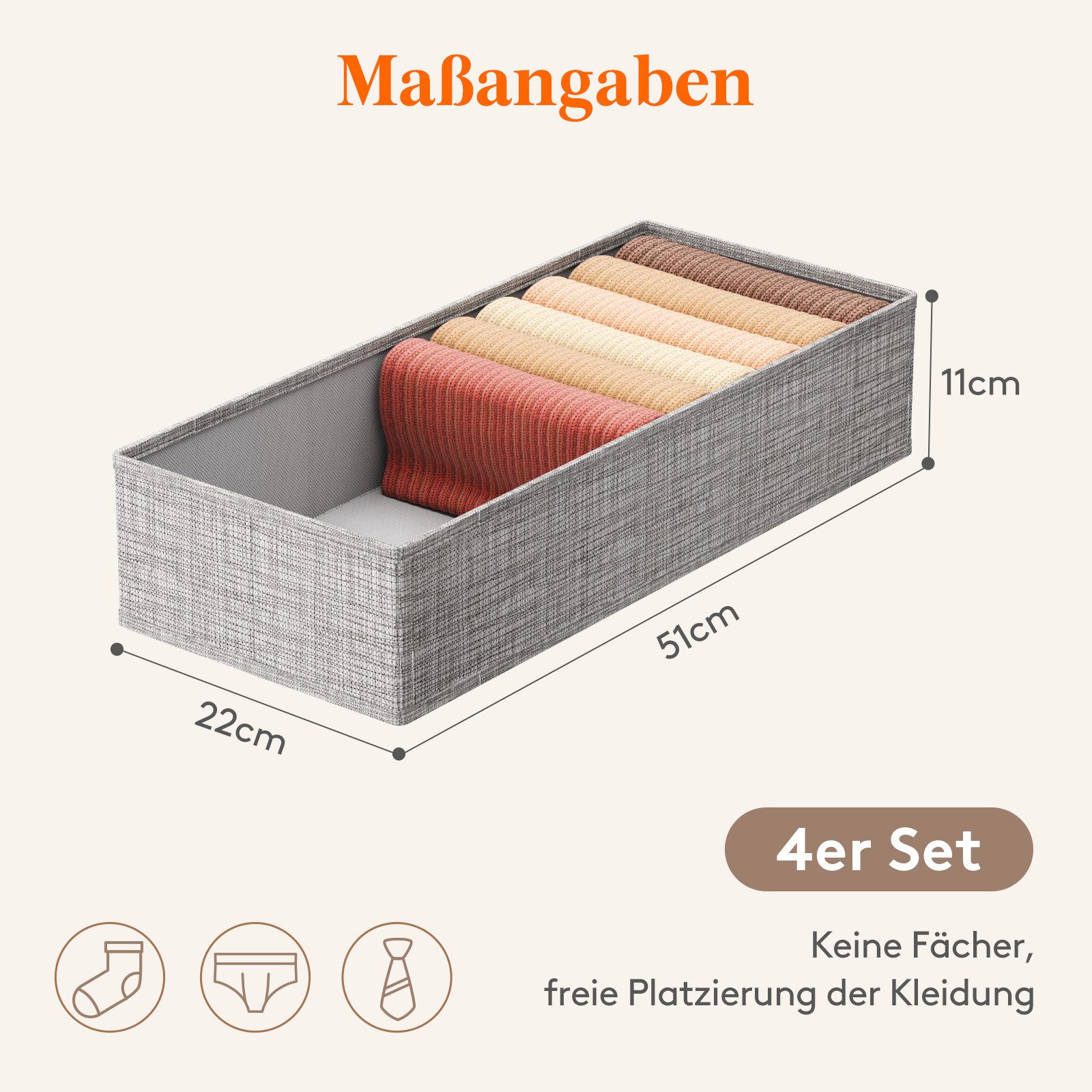 Lifewit Aufbewahrungsdose Schubladen Organizer, Kleiderschrank Organizer, Schrank Organizer und. (4 St)