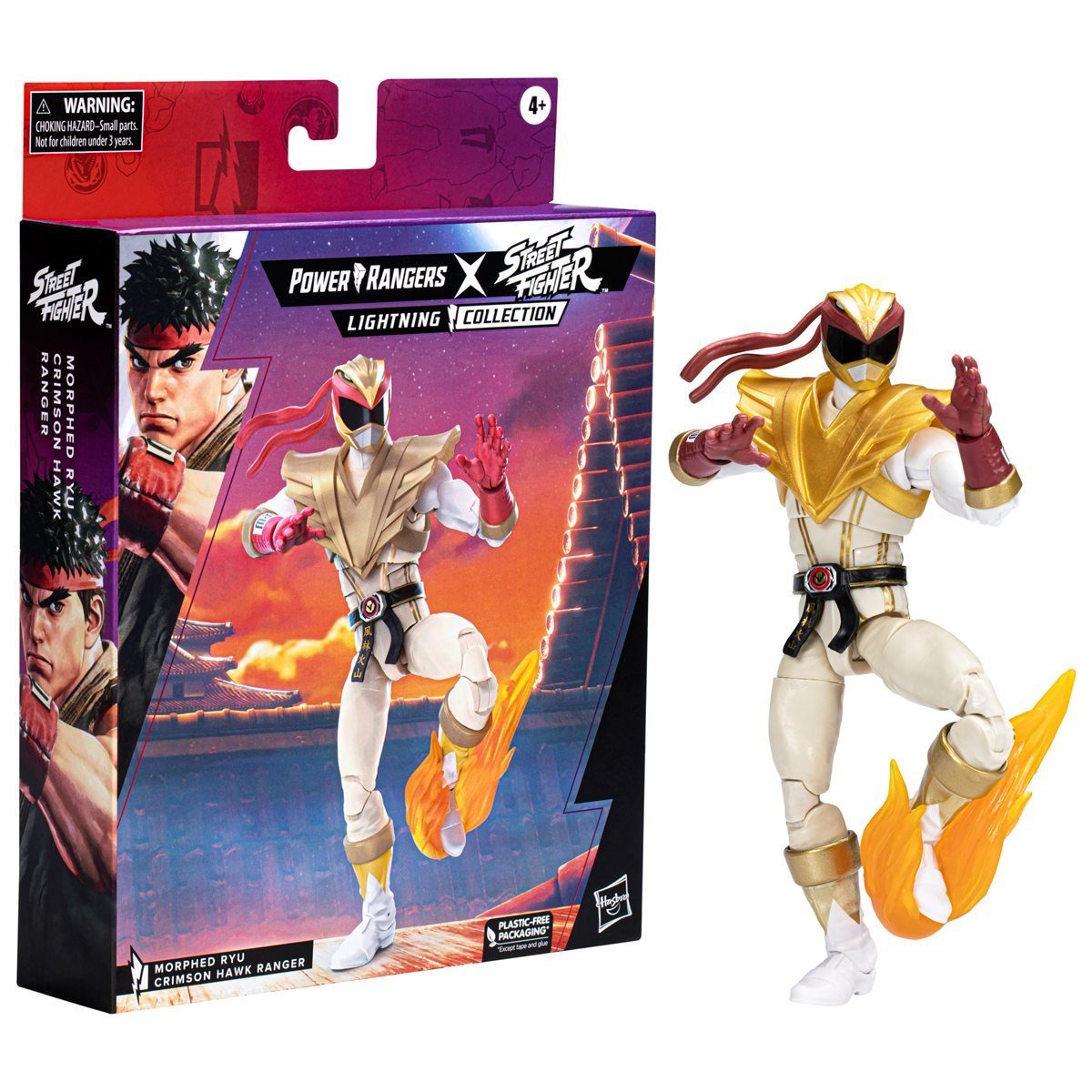 Hasbro Actionfigur Power Rangers X Street Fighter LC Morphed Ryu Crimson Hawk Ranger