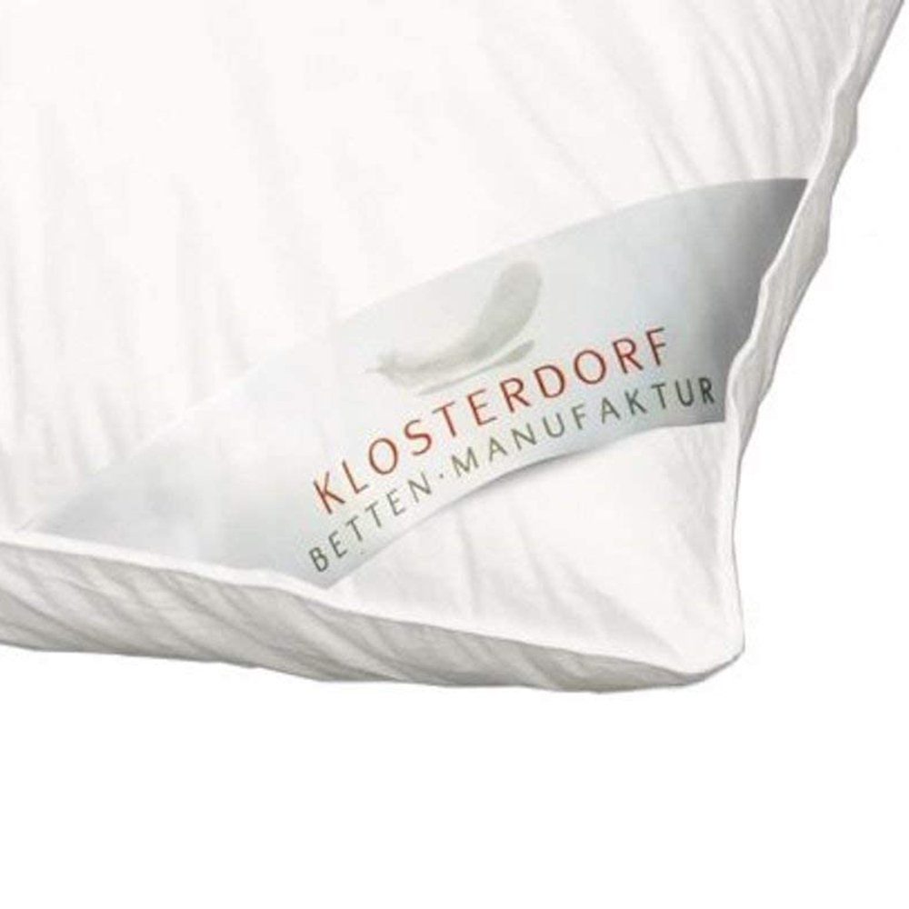 Handarbeit aus Deutschland 1000 Gramm Für einen gesunden Schlaf Klosterdorf Bettenmanufaktur Premium Kopfkissen ''natürlich Deluxe'' 80x80 cm