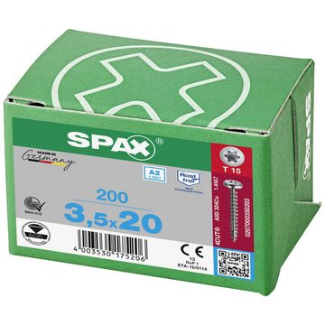 SPAX Schraube SPAX 0207000350203 Holzschraube 3.5 mm 20 mm T-STAR plus Edelstahl