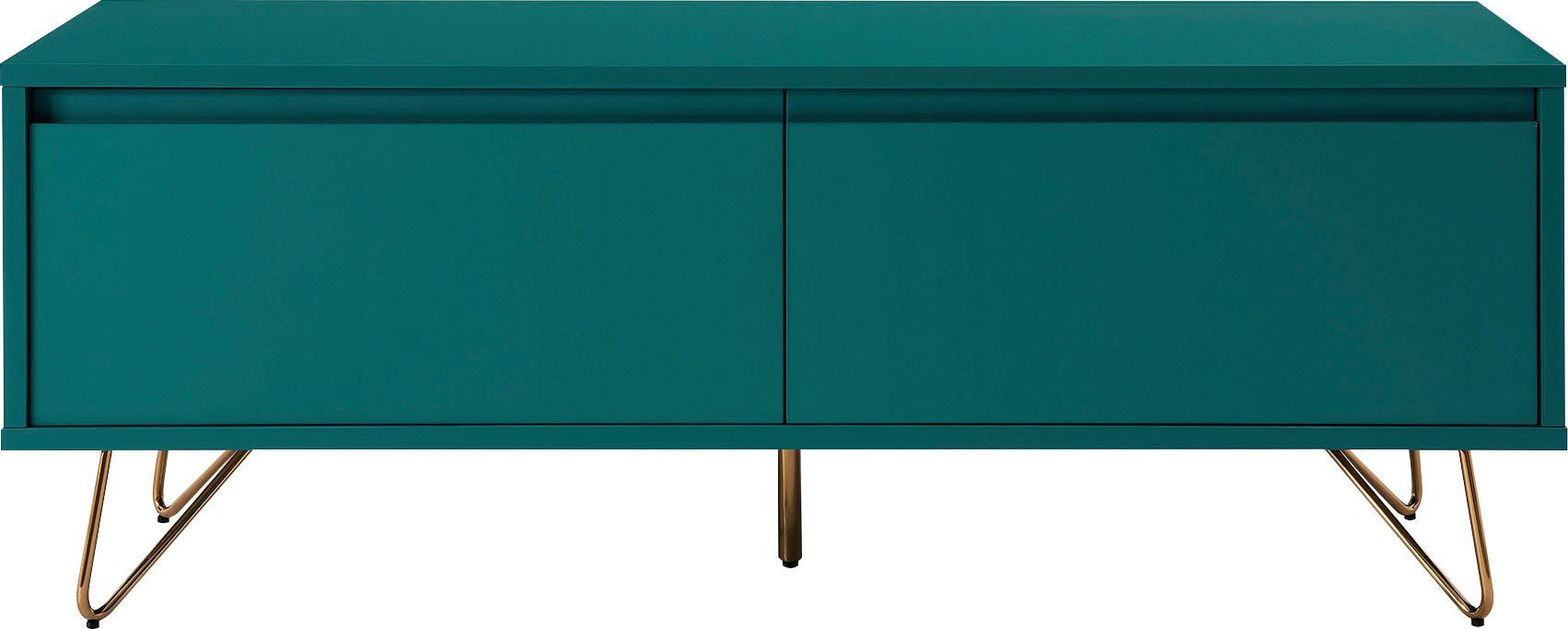 SalesFever Lowboard Bolton - TV-Kommode in schlichter Eleganz, Kommode mit Klappendämpfe, Hairpin Beinen