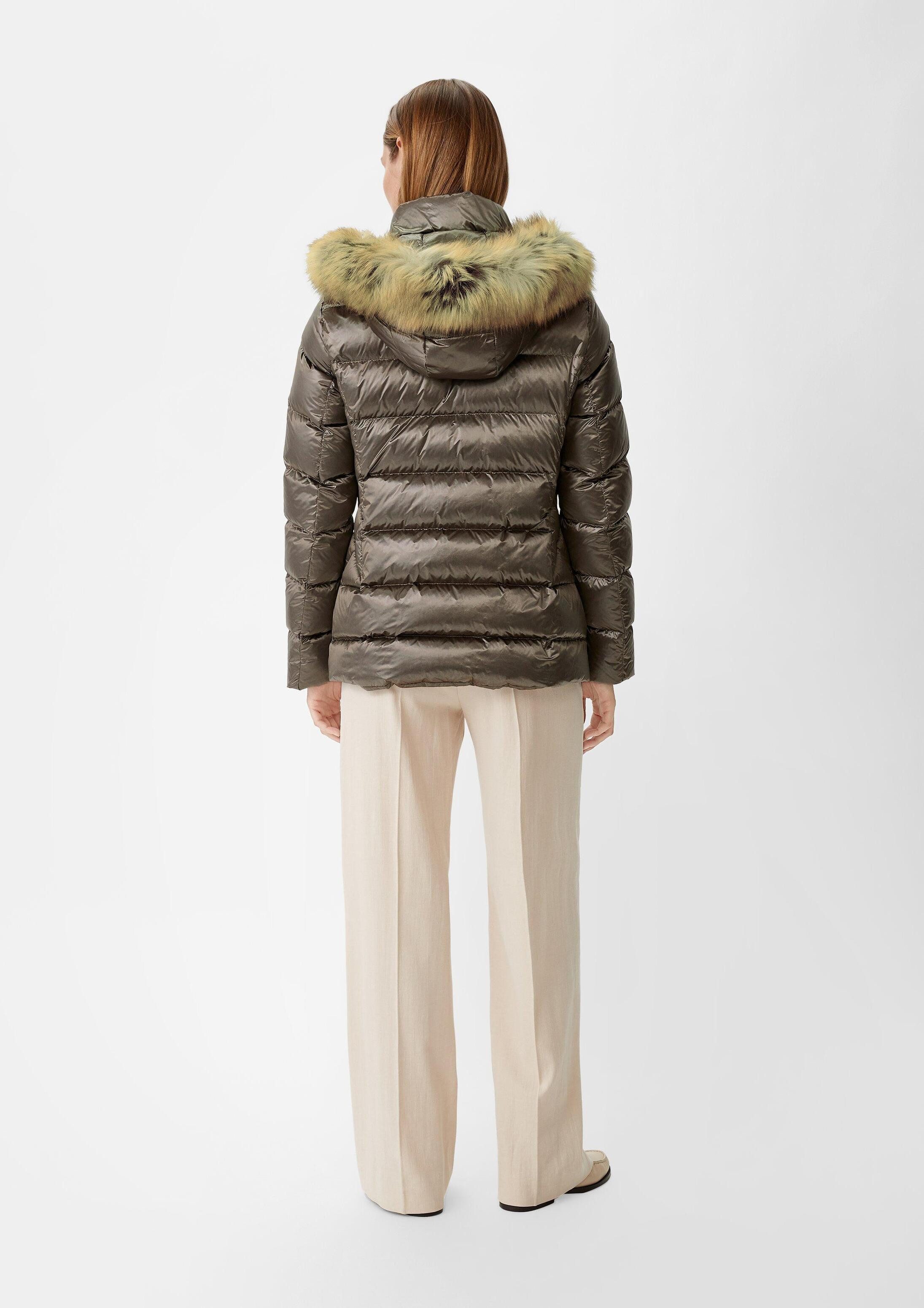 comma Winterjacke Outdoor-Jacke Steppjacke mit abnehmbarem Kunstfell