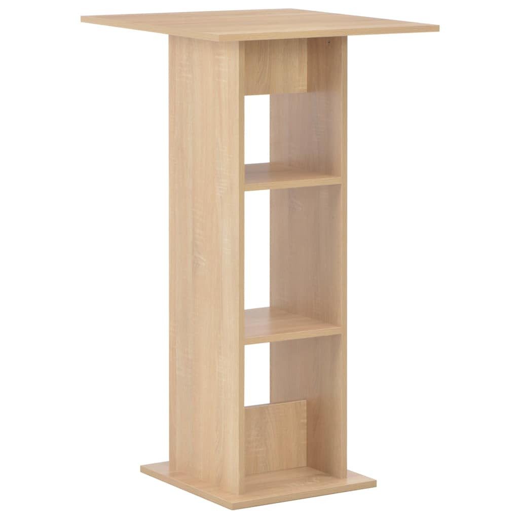 vidaXL Esstisch Bartisch Eichenbraun 60x60x110 cm (1-St)